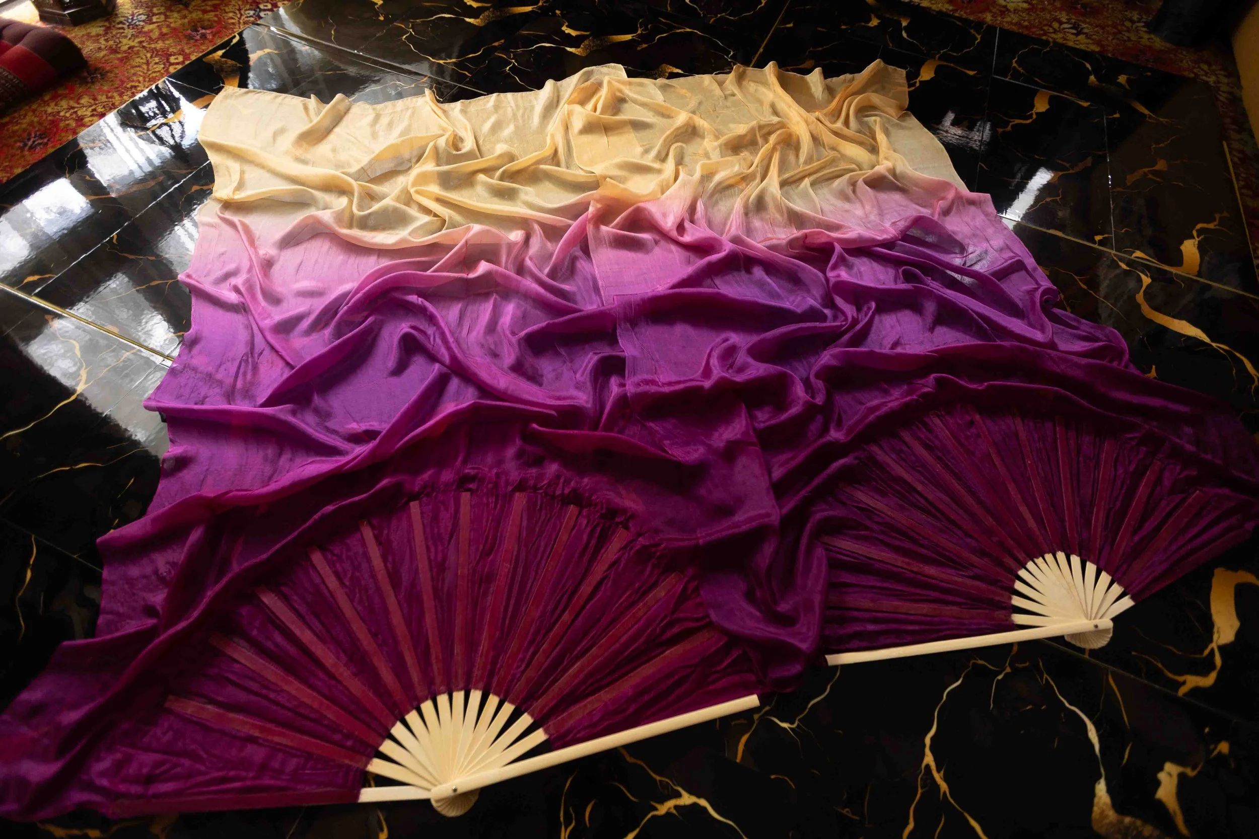 Empress of Shadows - Priestess Size Silk Flow Fans