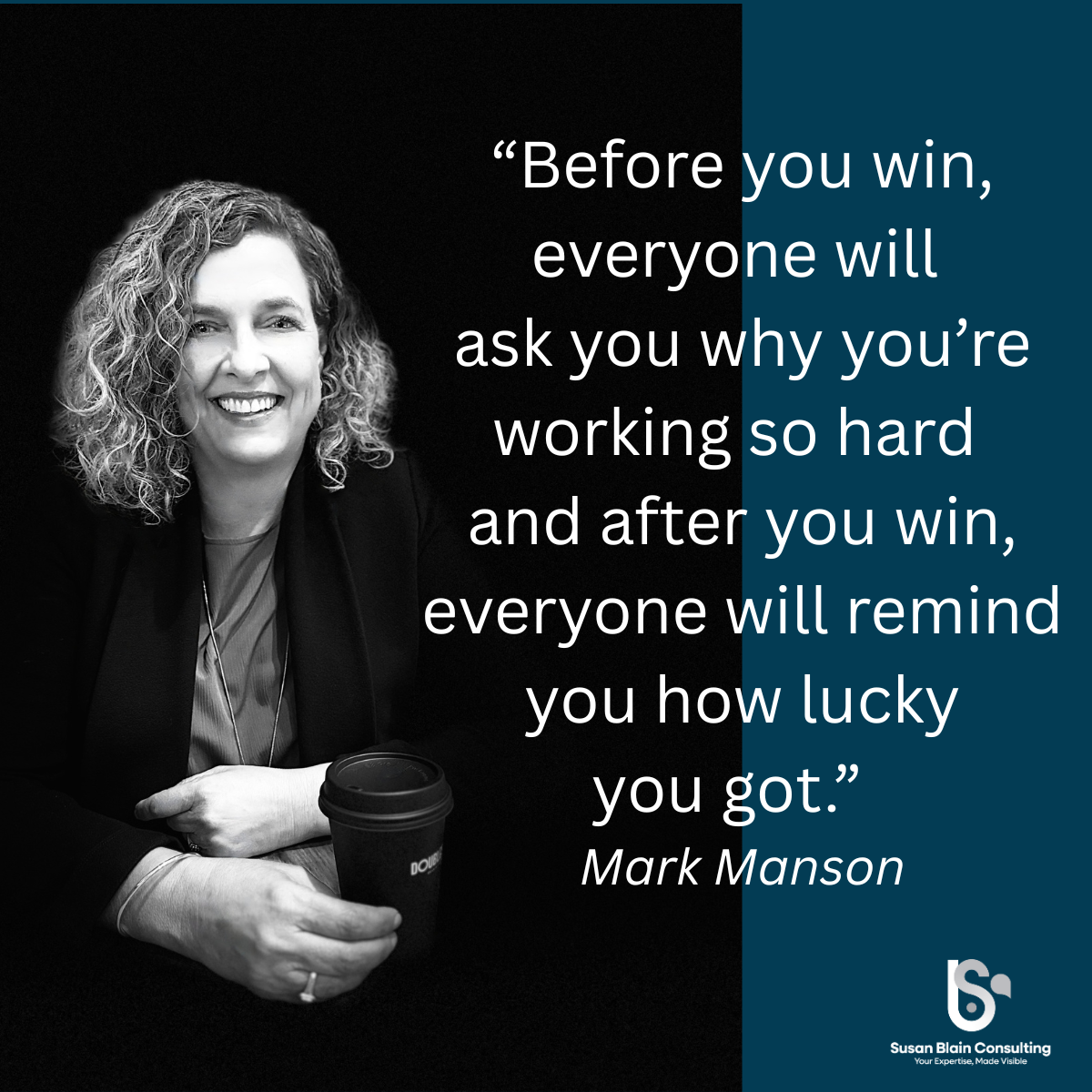 Small business resiliance builds great customer engagement. Susan Blain Consulting logo.