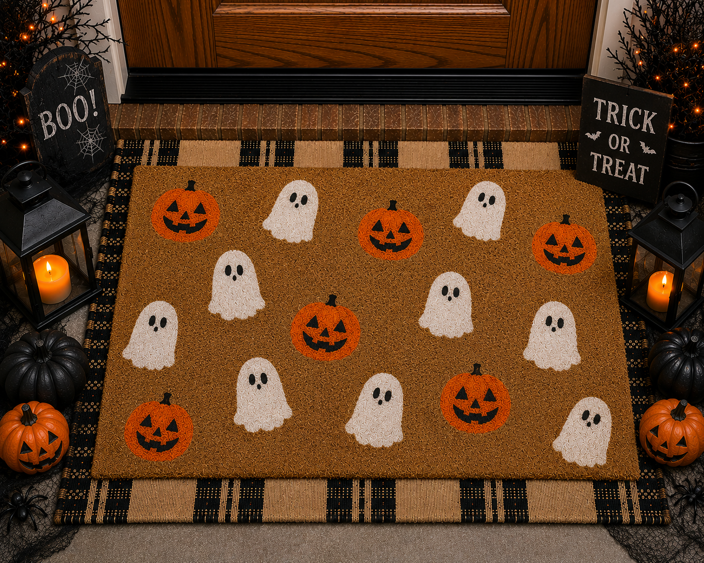 ghost and jack o lanterns