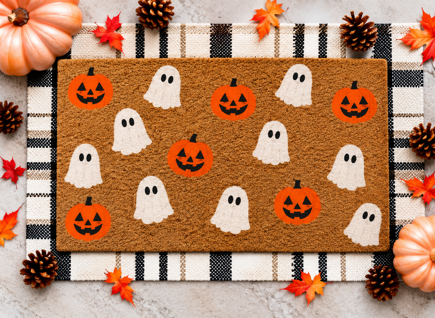 ghost and jack o lanterns