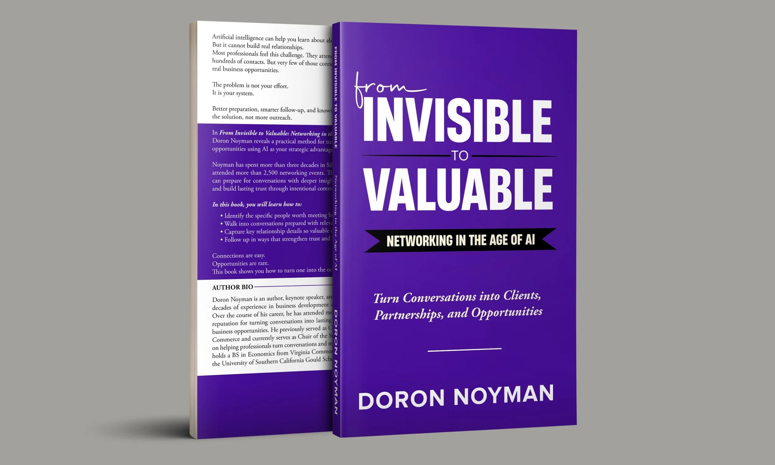 From Invisible to Valuable: Networking in the Age of AI by Doron Noyman, paperback
