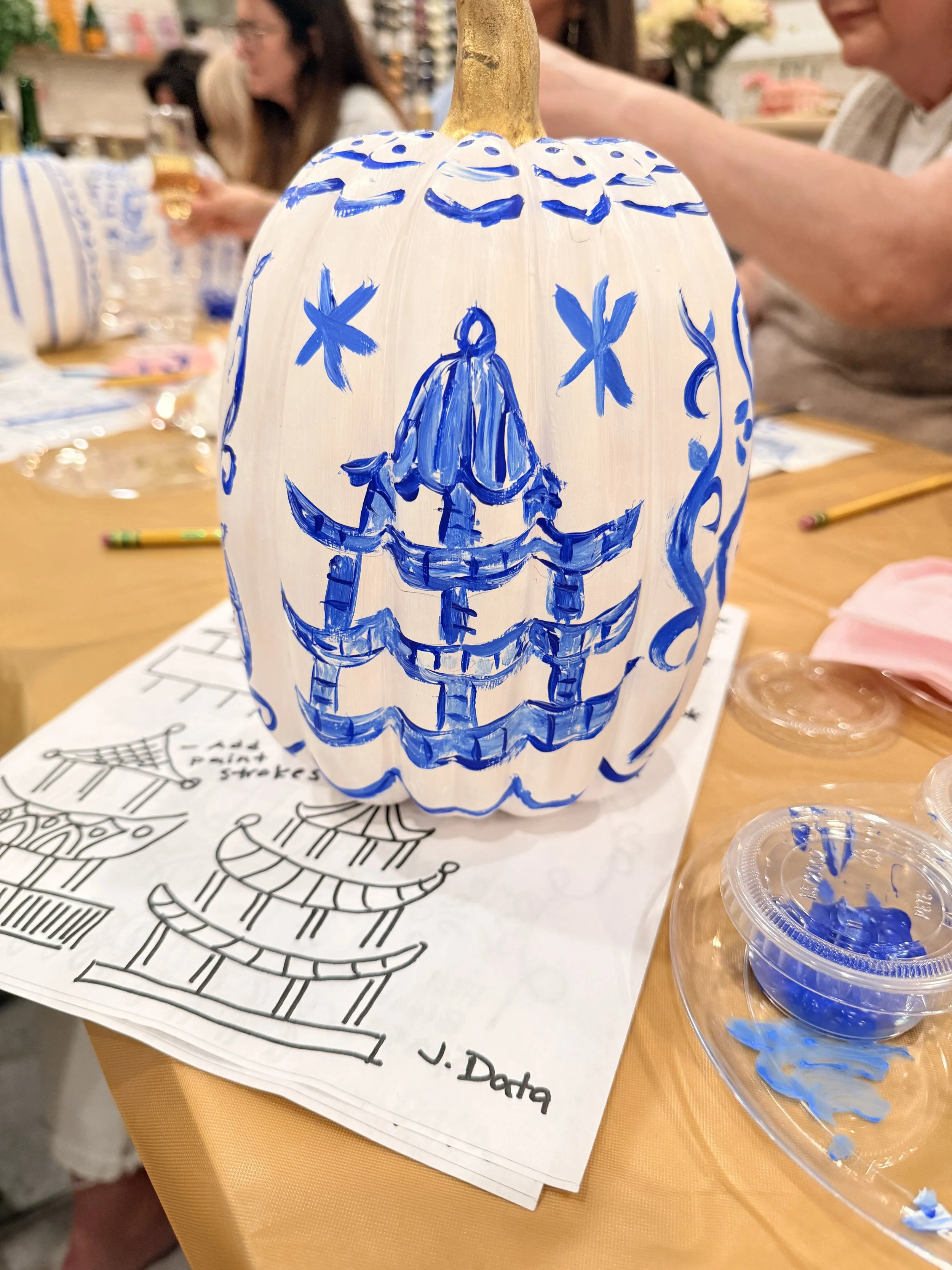 Painted Pagodas - A Chinoiserie Pumpkin Workshop @The Mahj Clubs