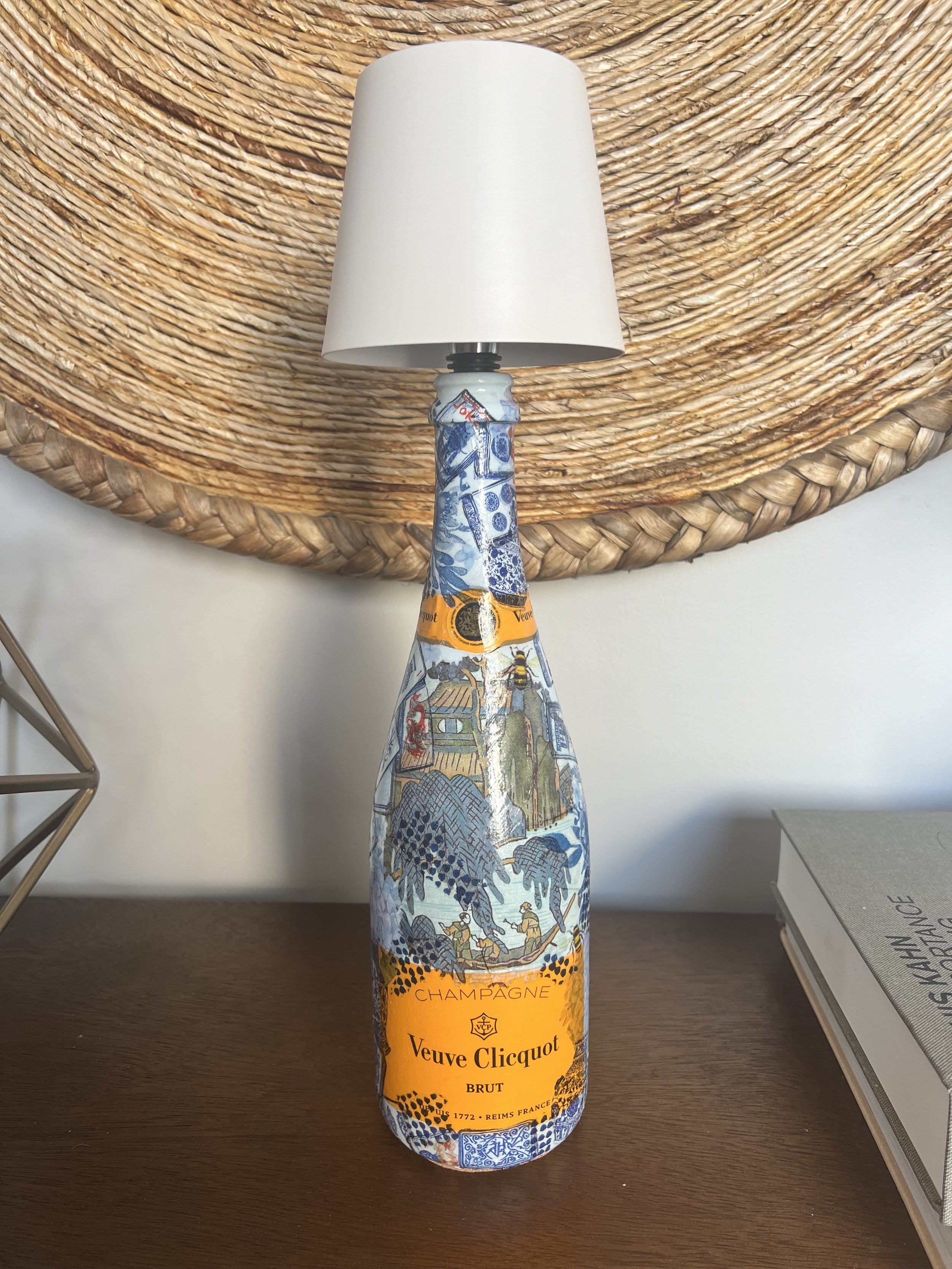 The Blue Parlor Mahjong | One-of-a-Kind Veuve Clicquot Bottle Lamp