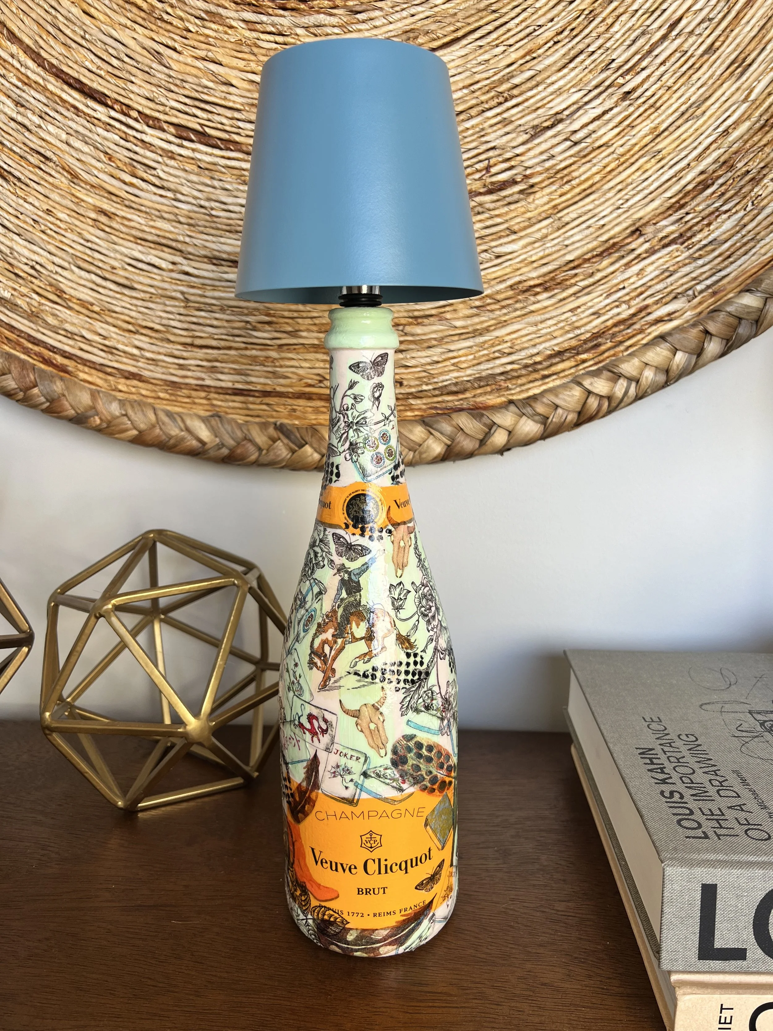 High Desert Mahjong | One-of-a-Kind Veuve Clicquot Bottle Lamp