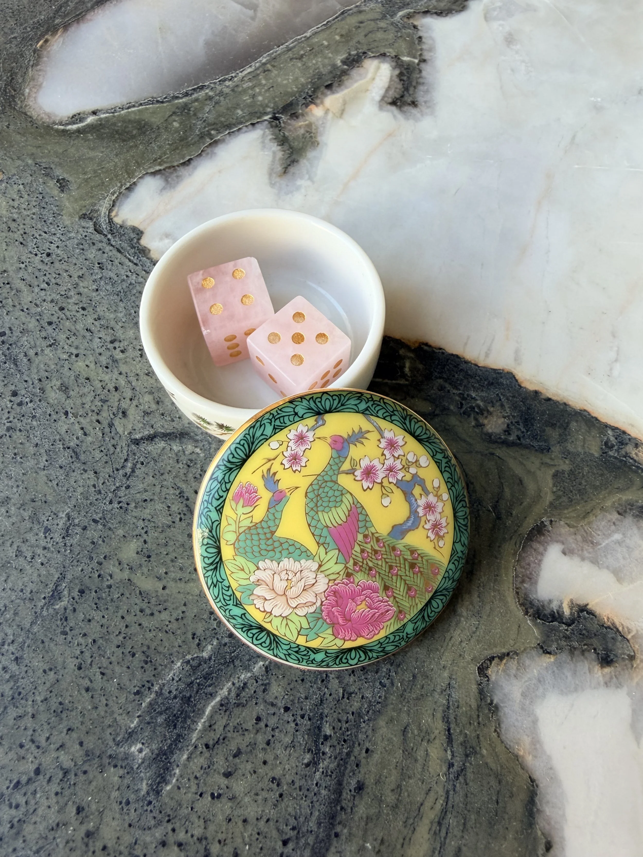 Peacock Garden Dice Box