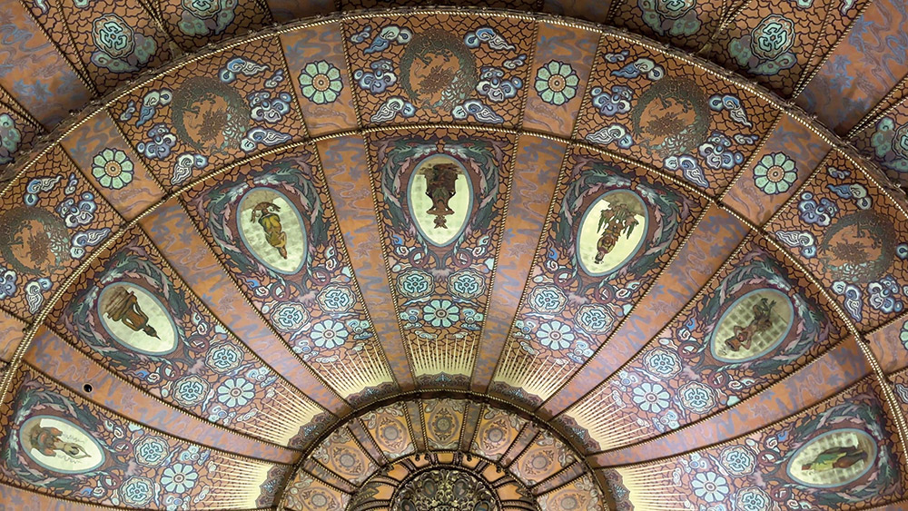 The ceiling after restoration.