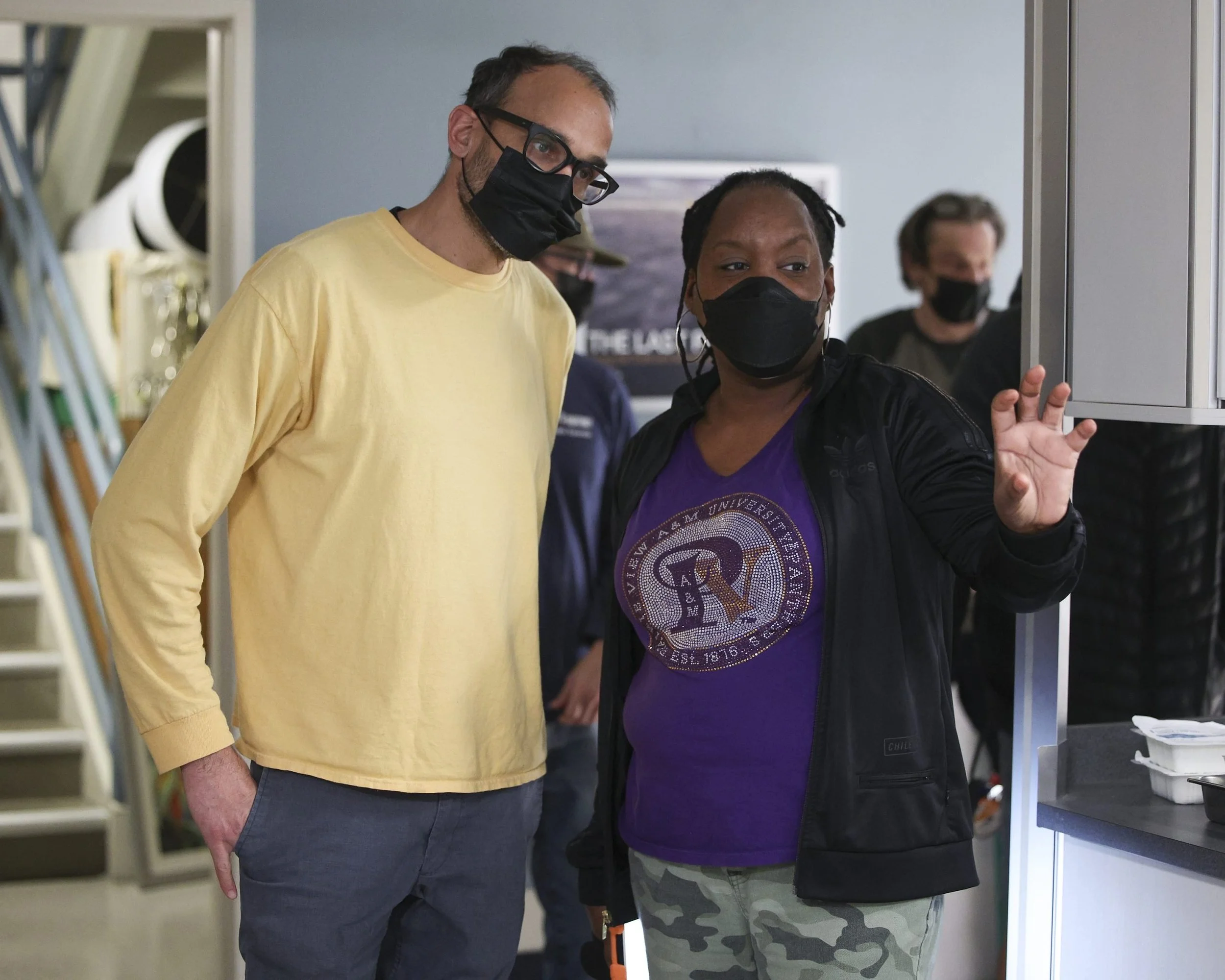 Morenike Joela Evans directs on set