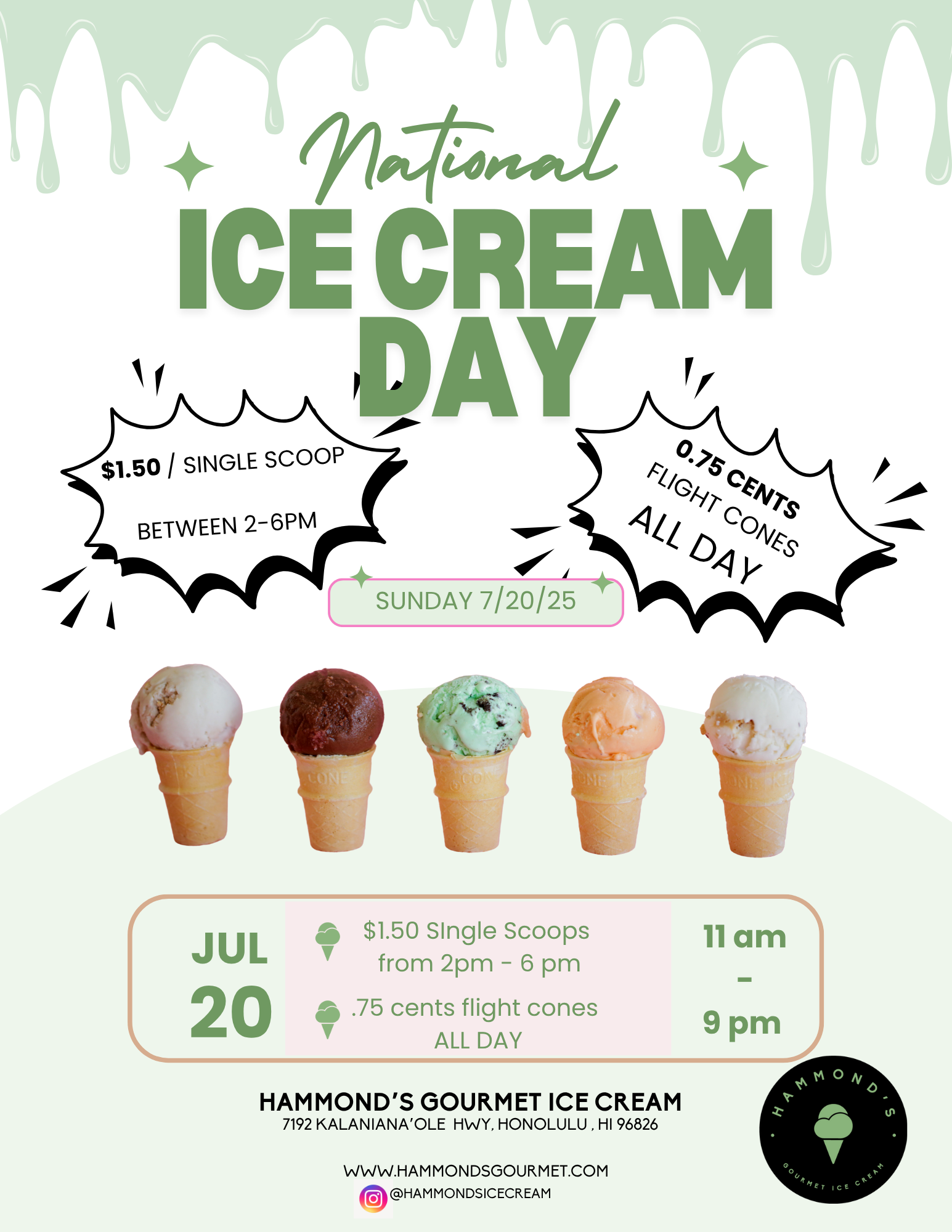 National Ice Cream Day 7/20/2025