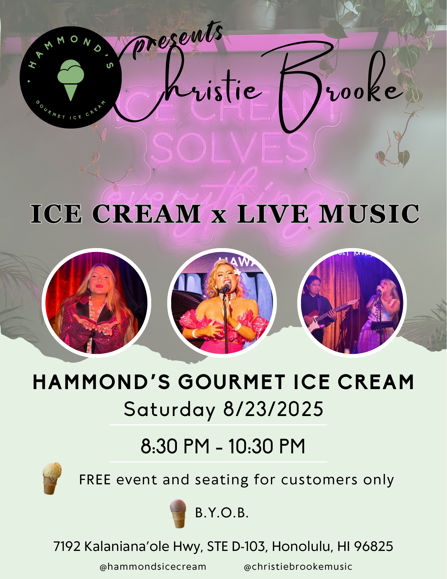Ice Cream x Live Music 8/23/2025
