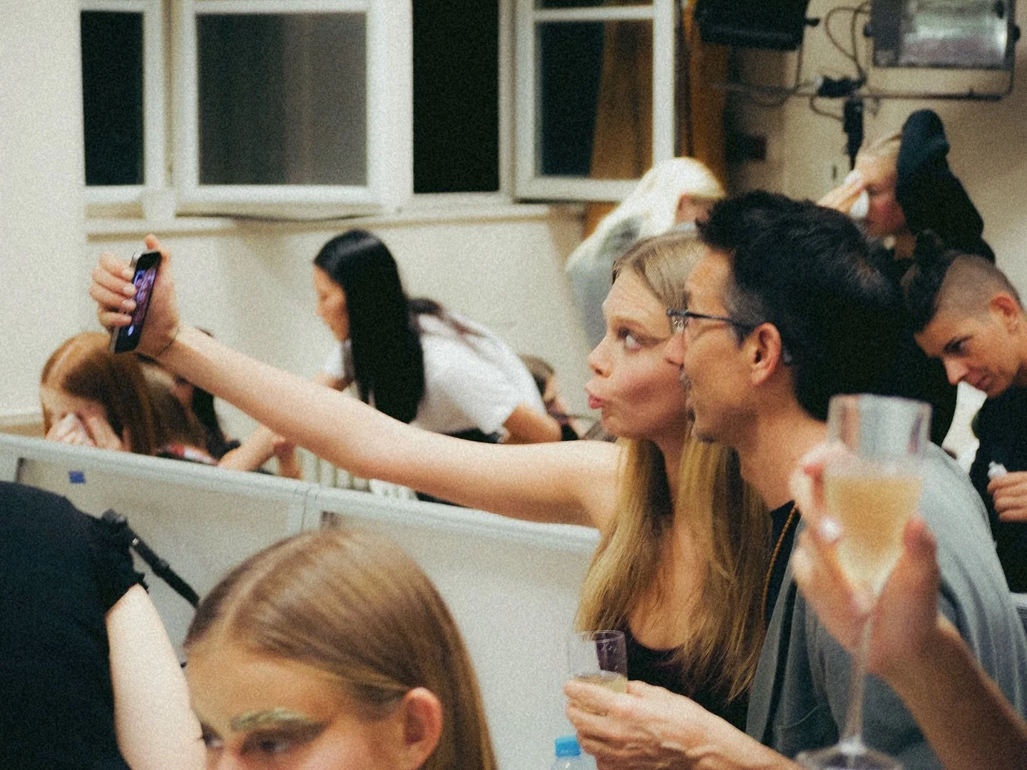 @caradelevigne taking selfies backstage @givenchy
Paris Fashion Week . 

Captured by Me.