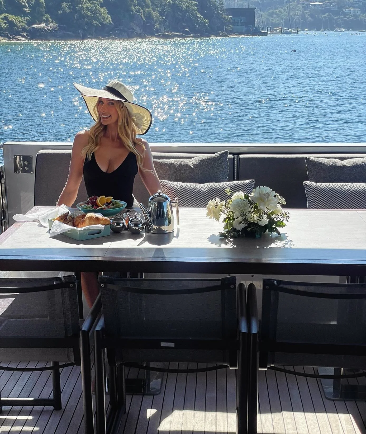 The lovely Sarah enjoying her brunch recently on @shadowcharters