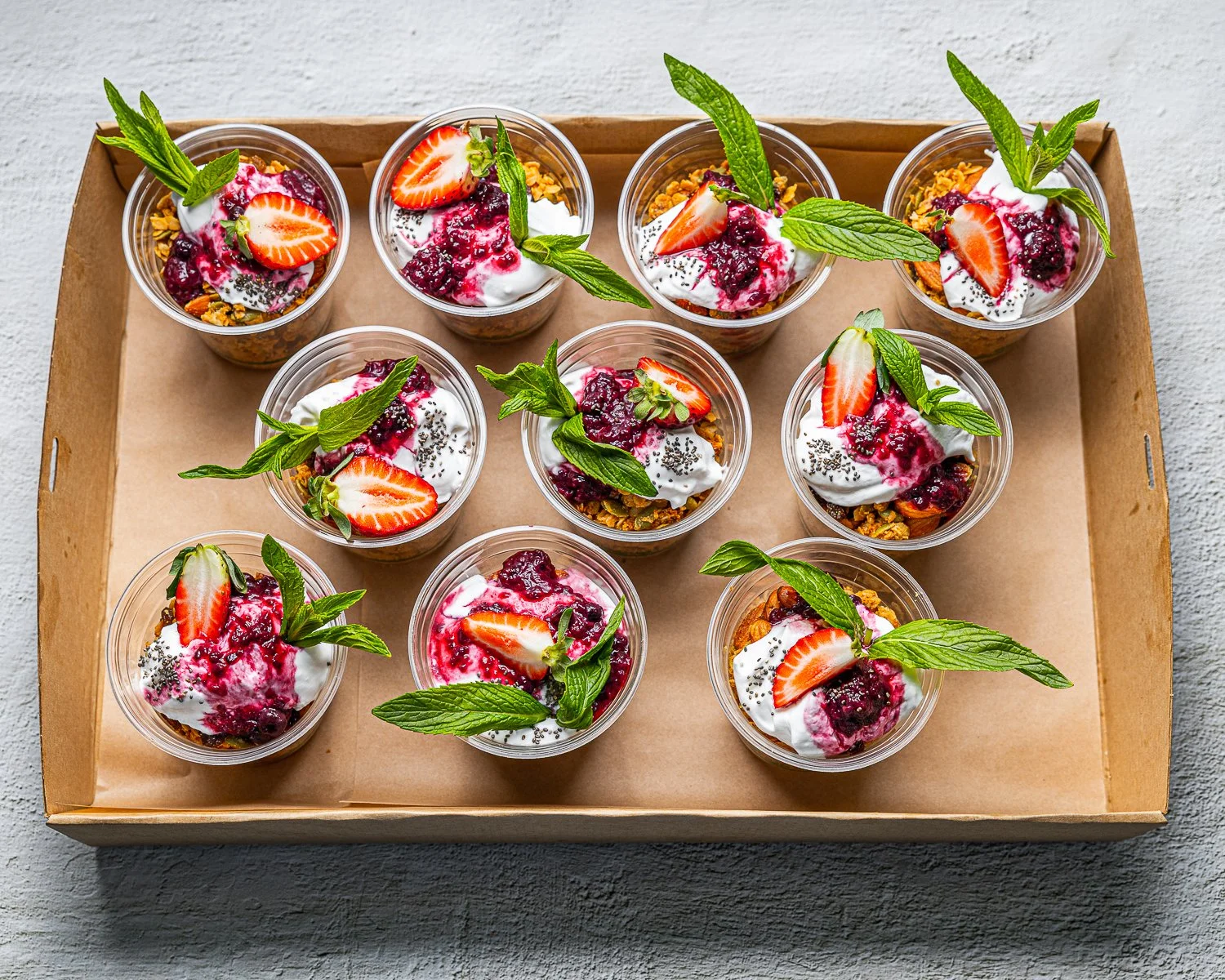 Breakfast yogurt and granola