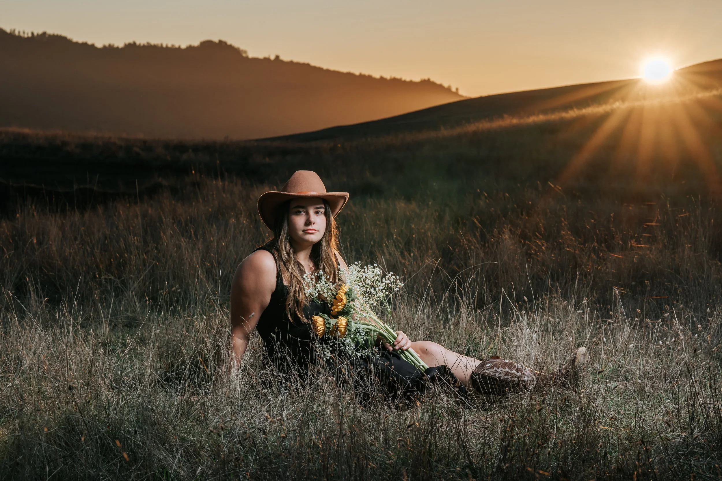 Sunset senior shoot and portrait session in Humboldt County by Photographer and Videographer, Tex Kelly