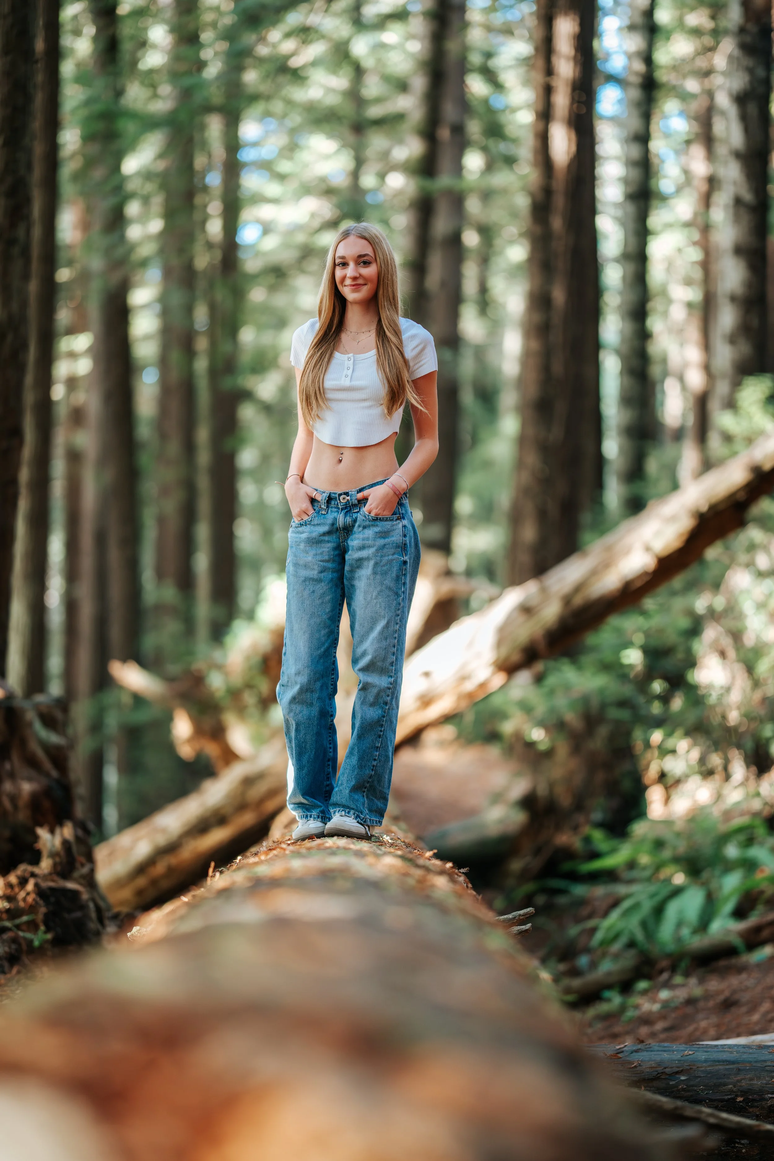 Senior portrait photography in the misty redwood groves of Northern California by Tex Kelly Productions