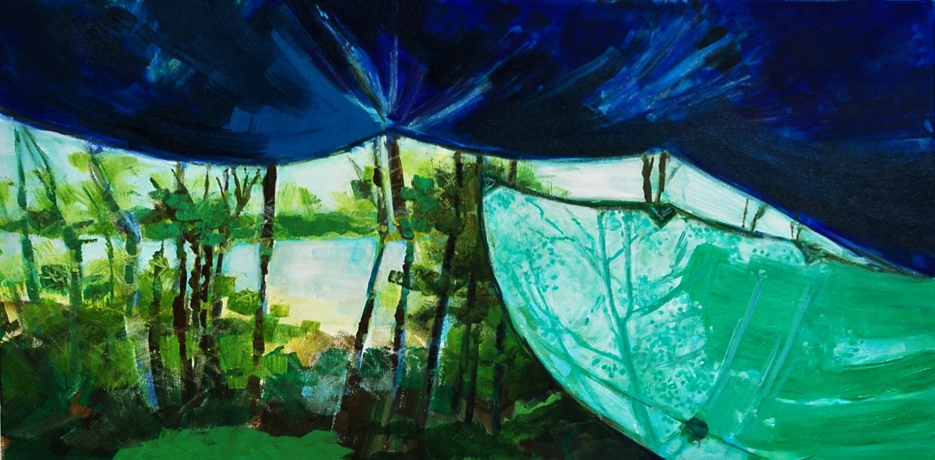 The Tarps are Up, 15"x30"