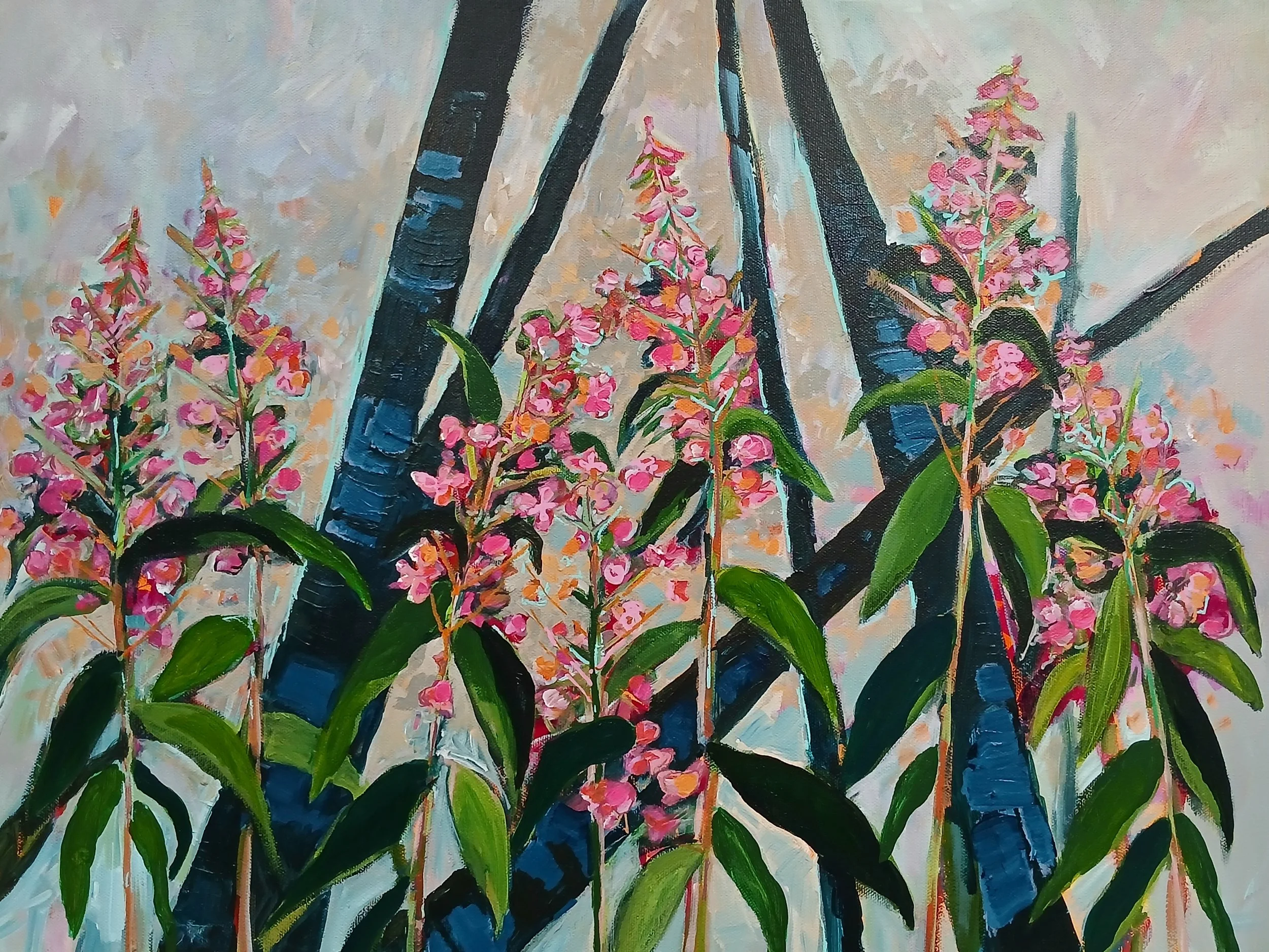 Fireweed (After the Fire), 18"x24"/SOLD