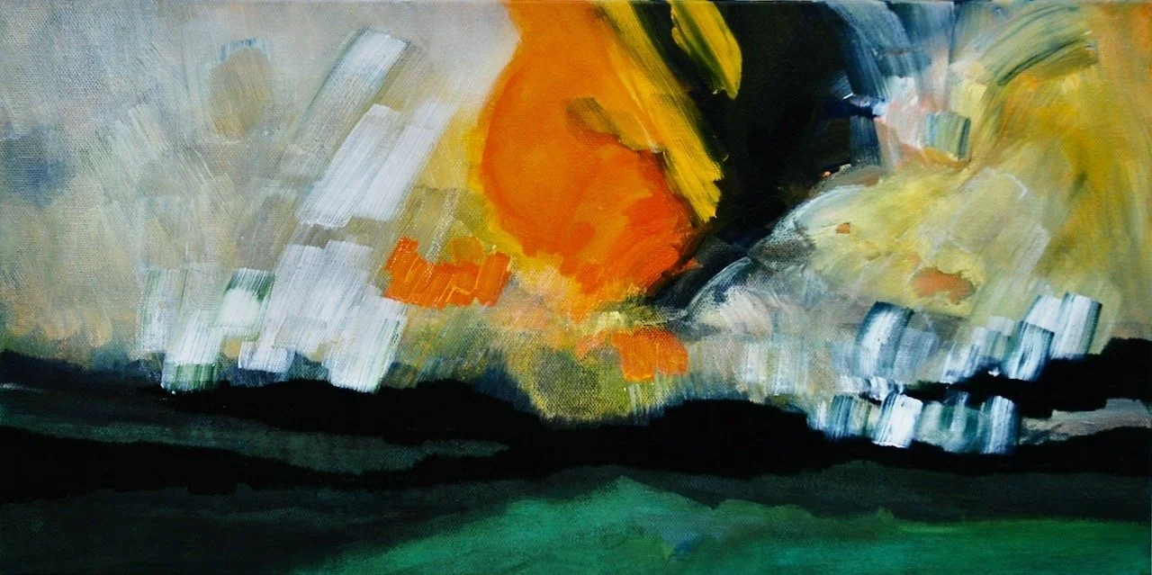 Raining on Fire, 10"x20"