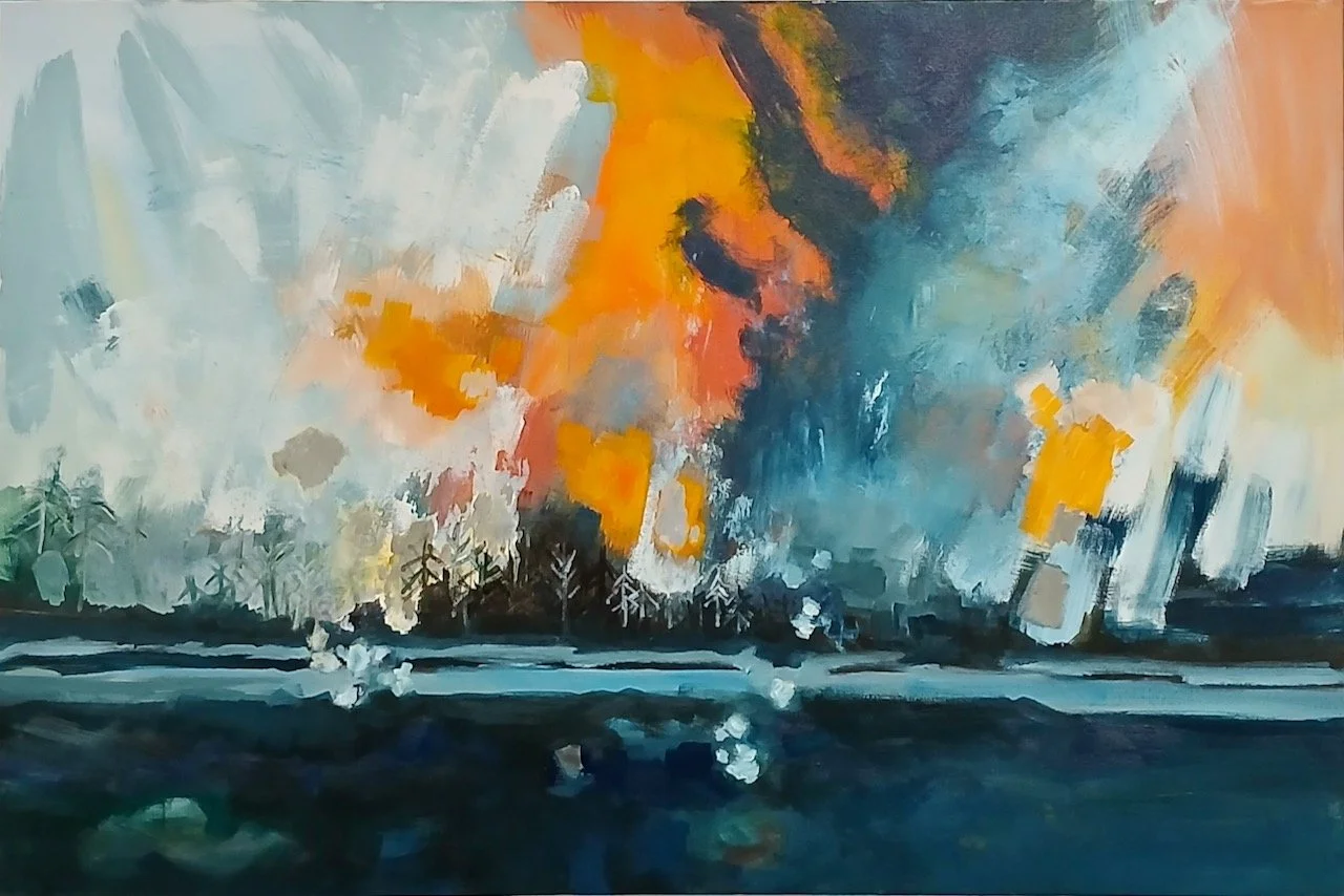 Raining on Fire, 24"x36"
