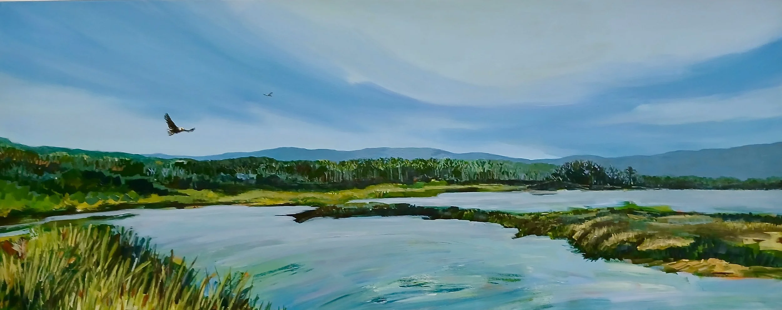Eagles Live Here, 16"x40"/SOLD
