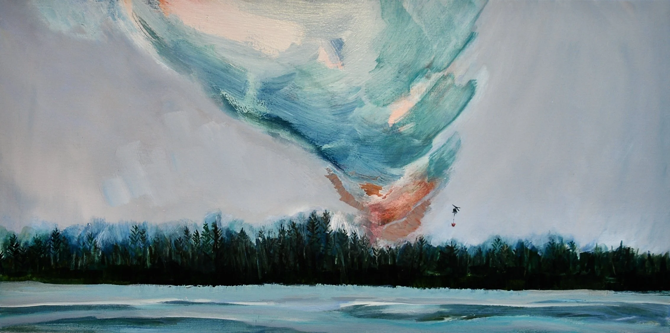 Grandmother's Bay Wildfire 2021, 18"x36"