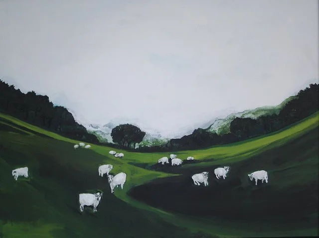 WALES, Sheep, 30"x40"/SOLD