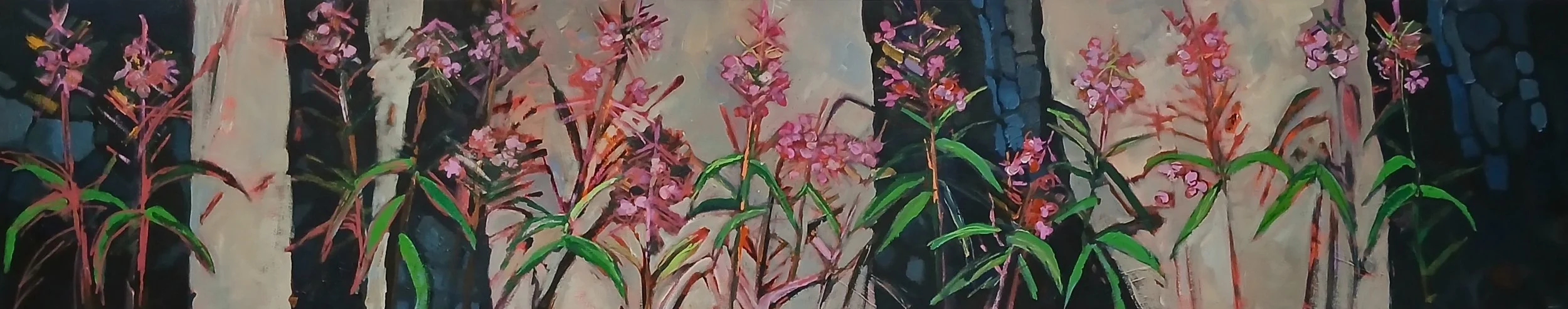 Fireweed (After the Fires), 12"x60"