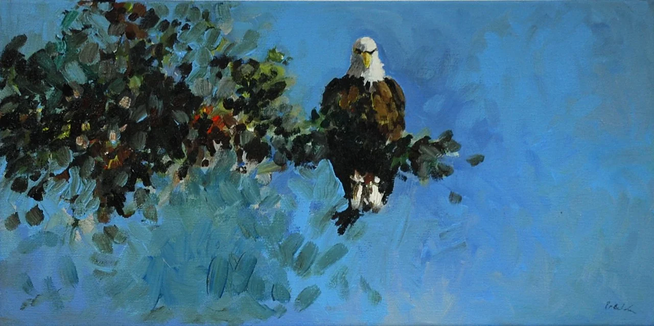 Big Salmon River Eagle, 12"x24"/SOLD