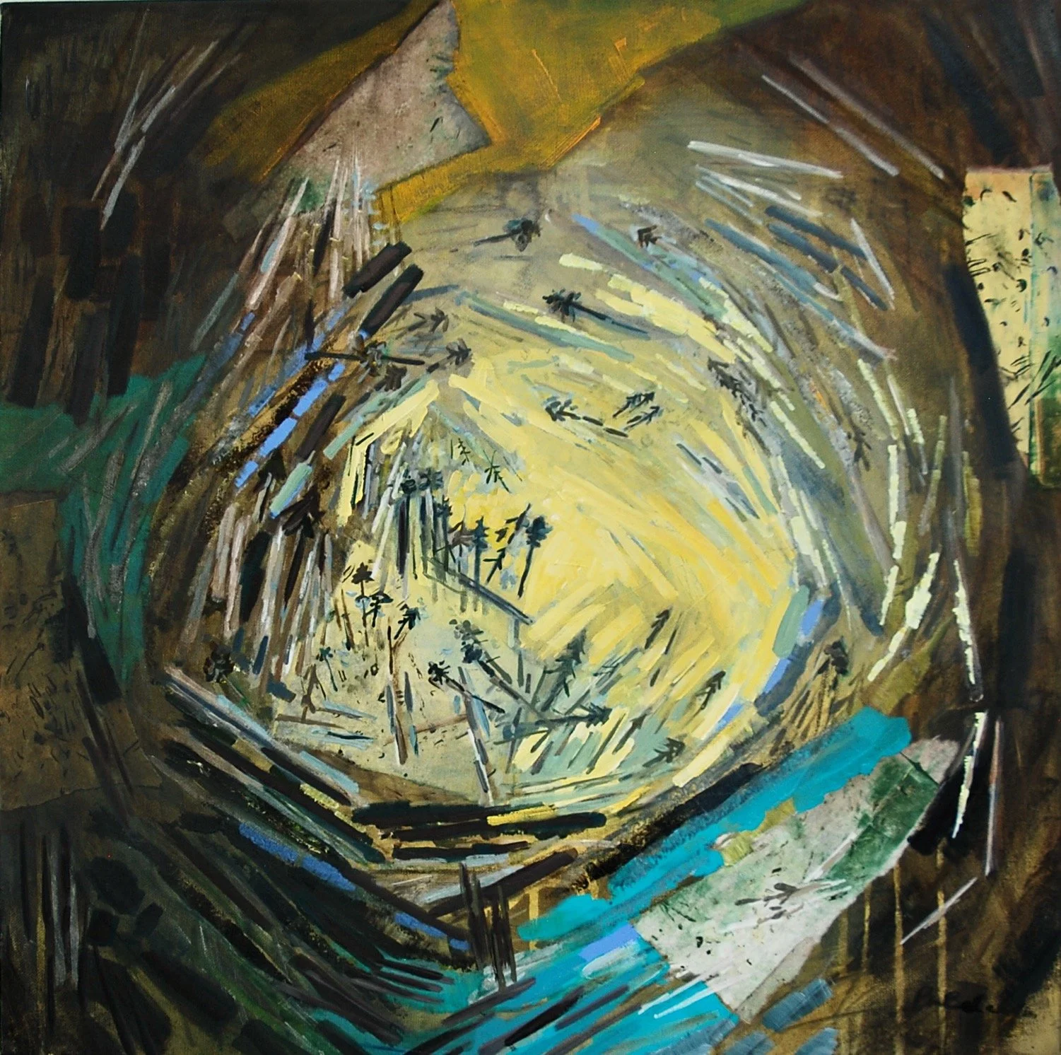 Fire Tornado, 24"x24"