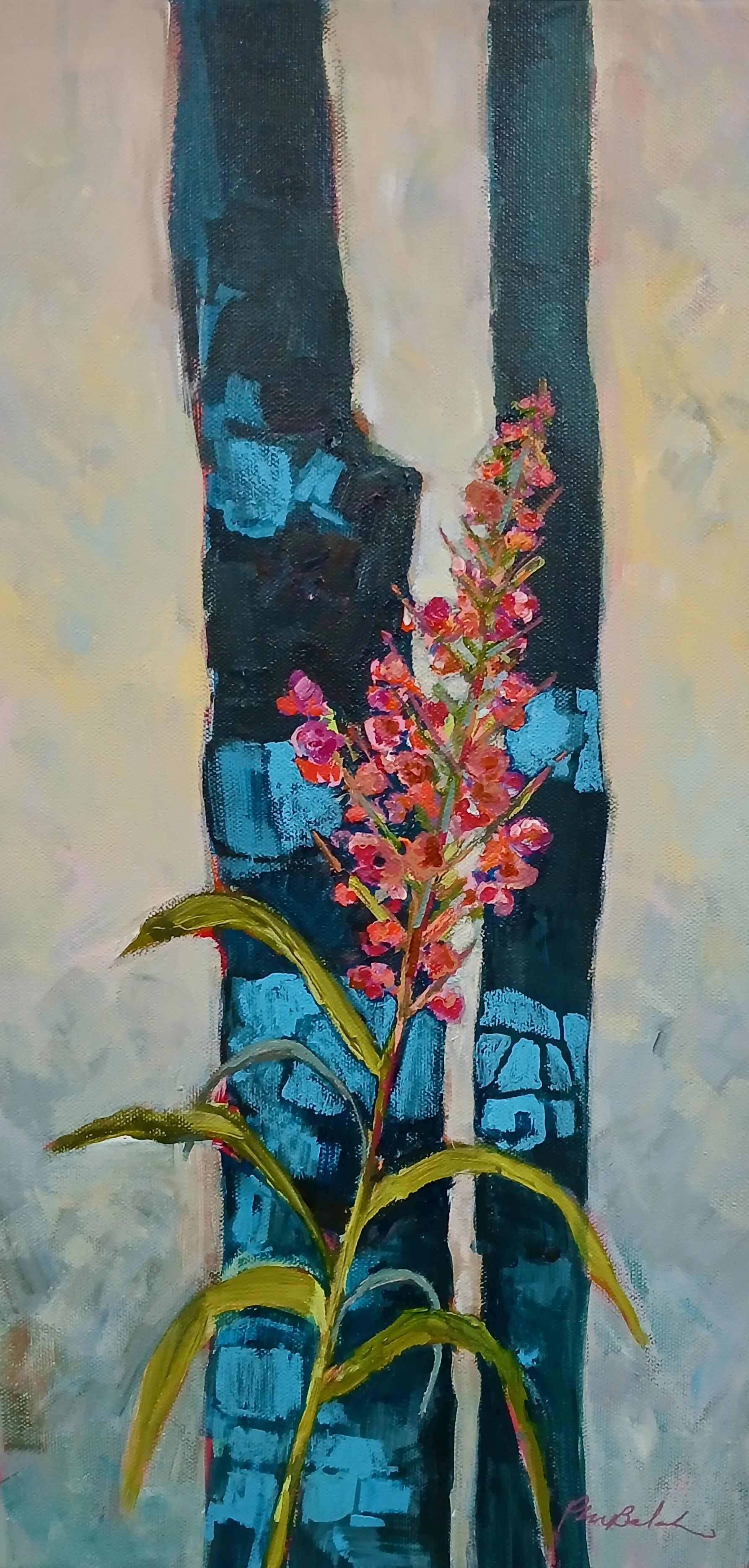 Fireweed (After the Fire), 20"x10"/SOLD