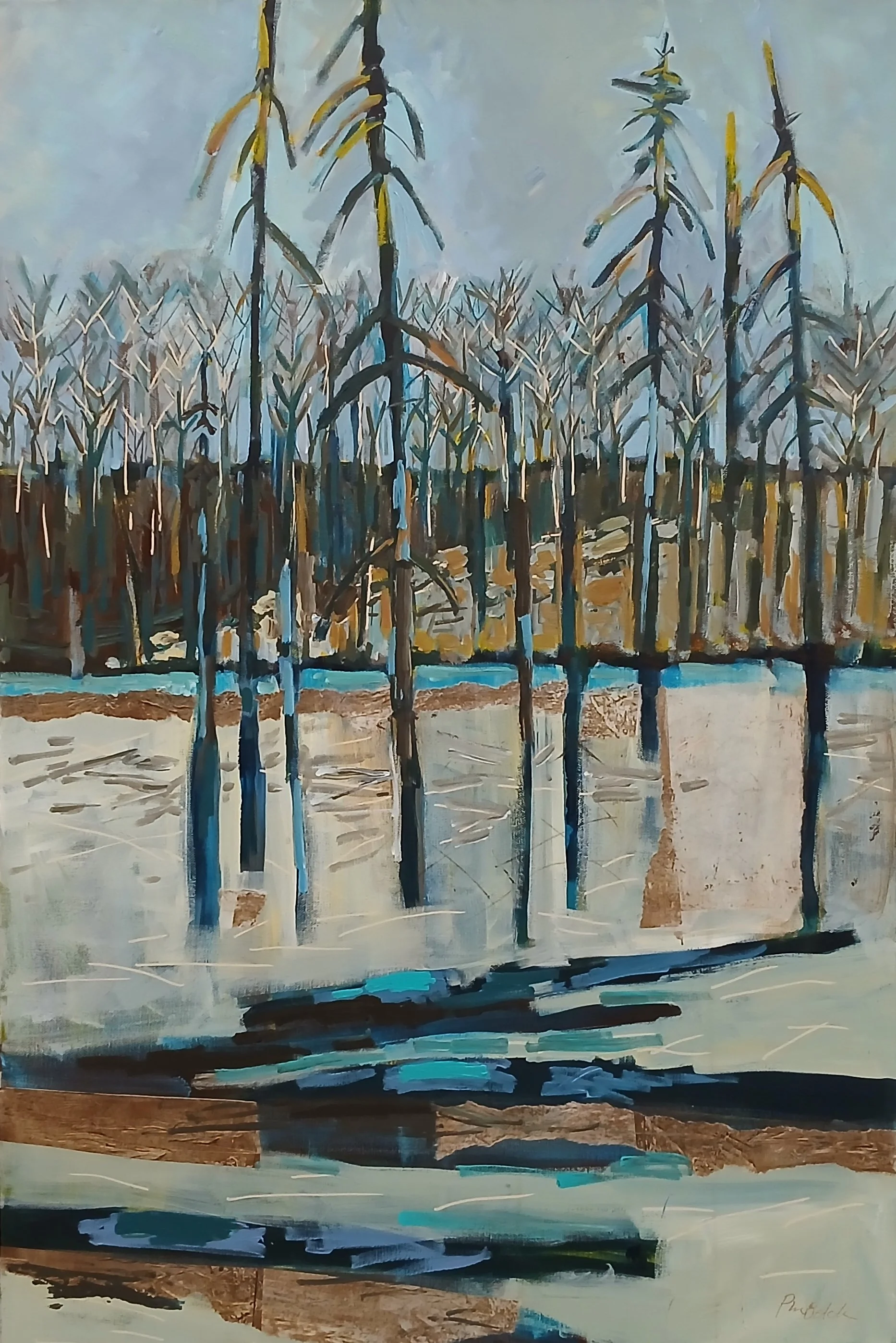 Burned Over(3), 36"x24"