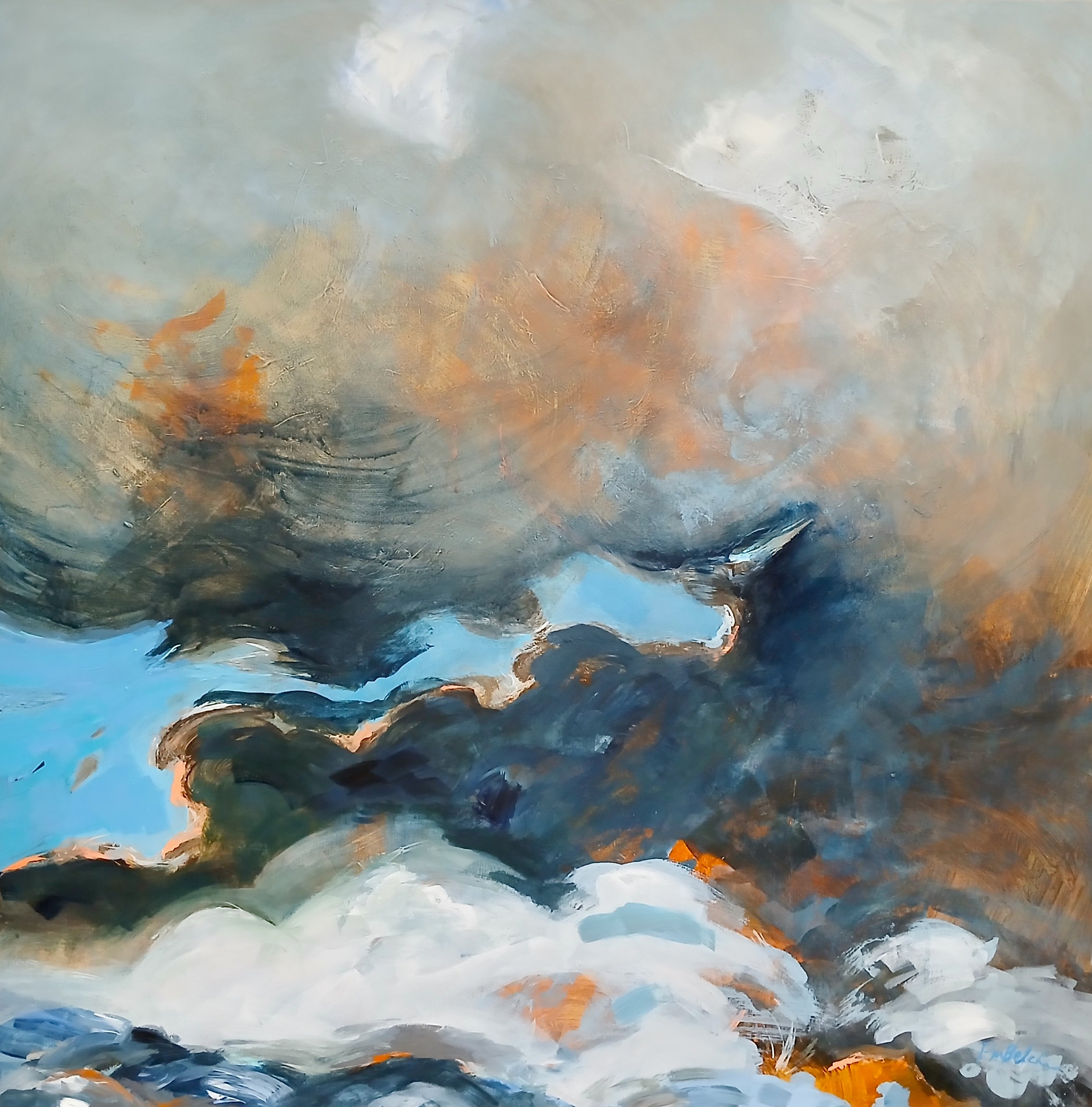 Smoky Skies, AB, 36"x36"