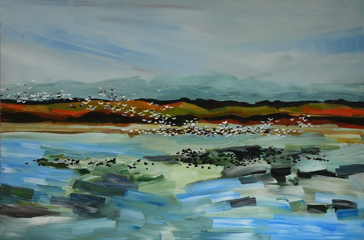 Geese and Ducks, 24"x36"/SOLD