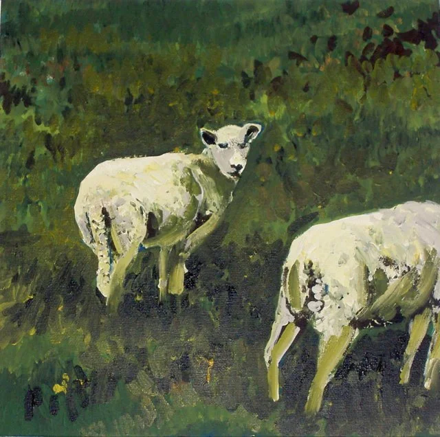 WALES, Sheep, 12"x12"/SOLD