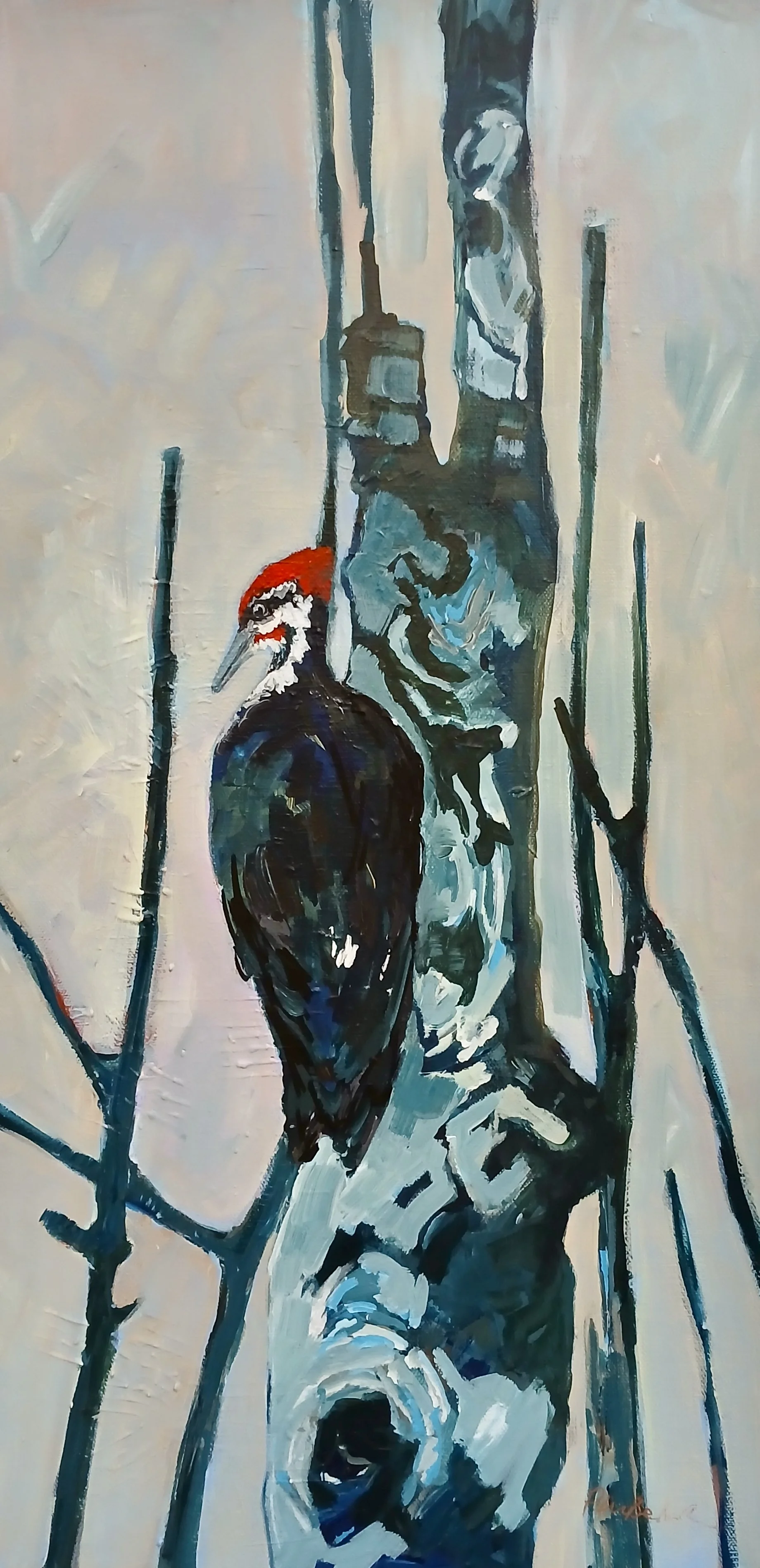 Back for the Beetles (After the Fire), 12"x24"
