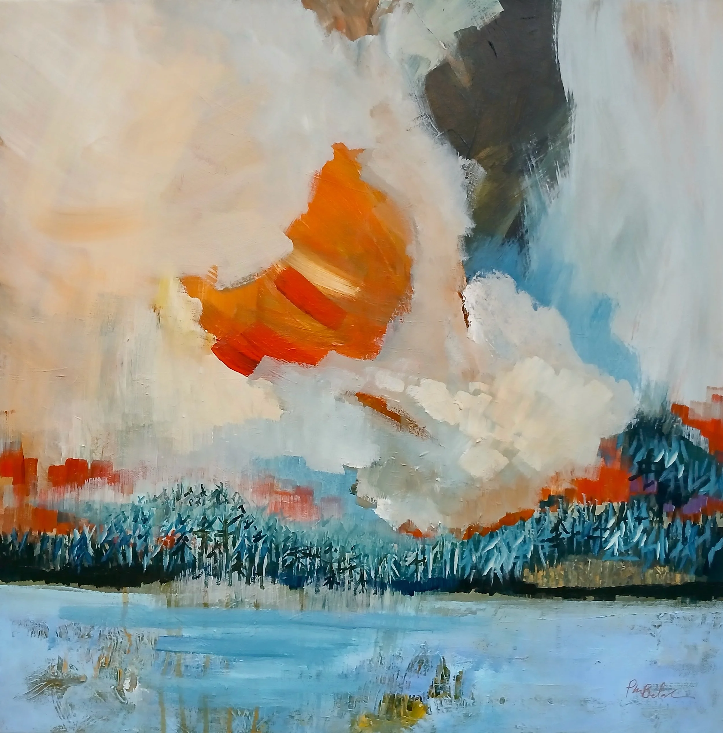 Raining on Fire (7) 24"x24"