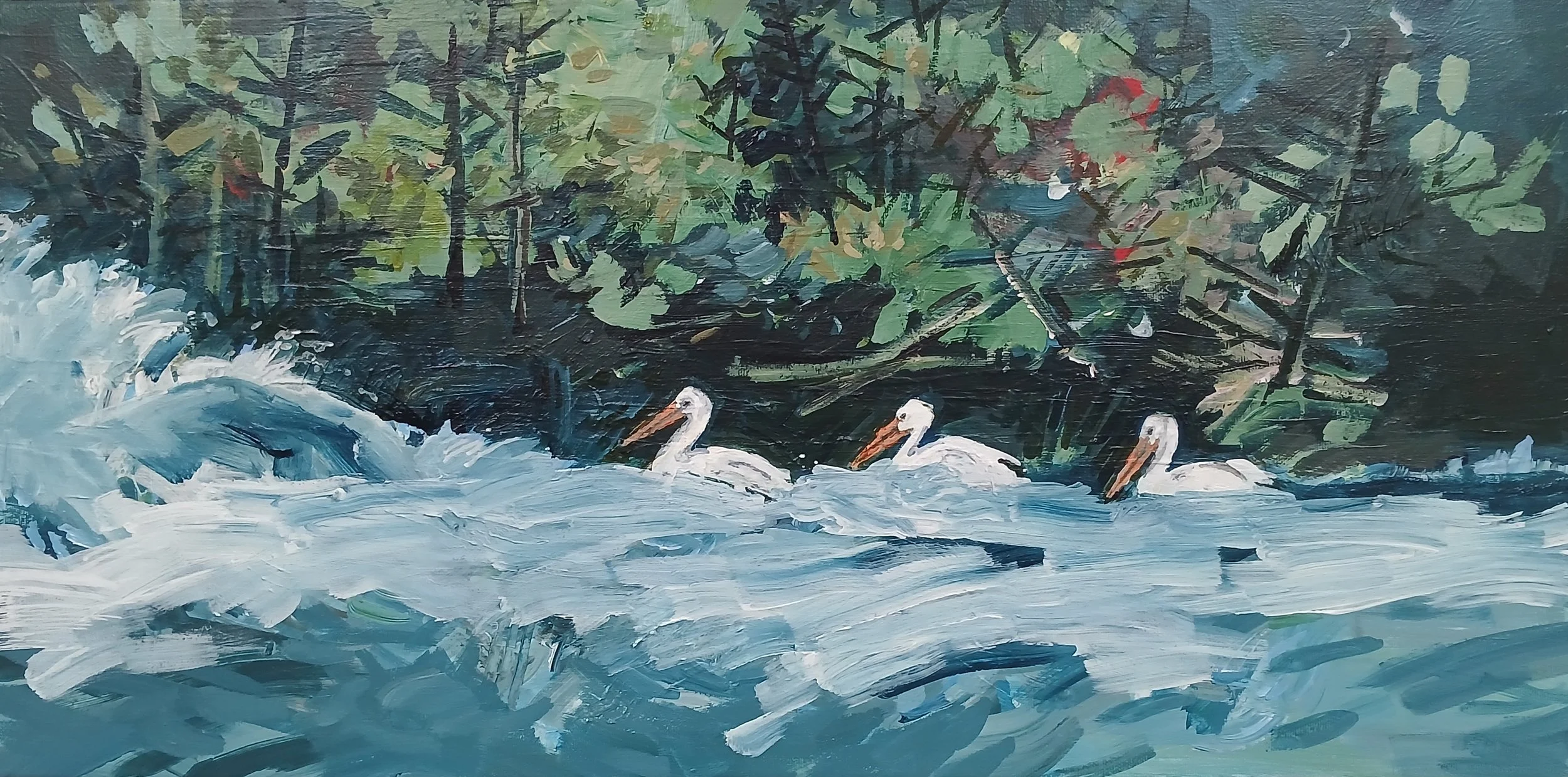 In the Surf, 12"x24"