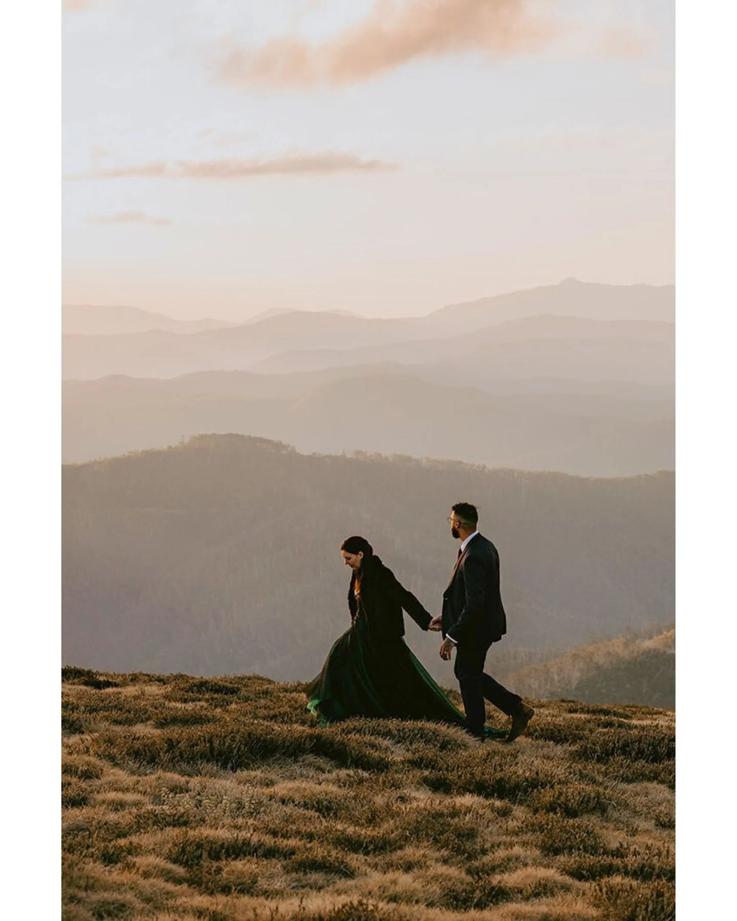 Jess and Leroy eloped atop the mighty Mt Hotham. @shannonjeanscelebrant @apertura_wedding_films and myself tagged along and it was nothing short of magical!