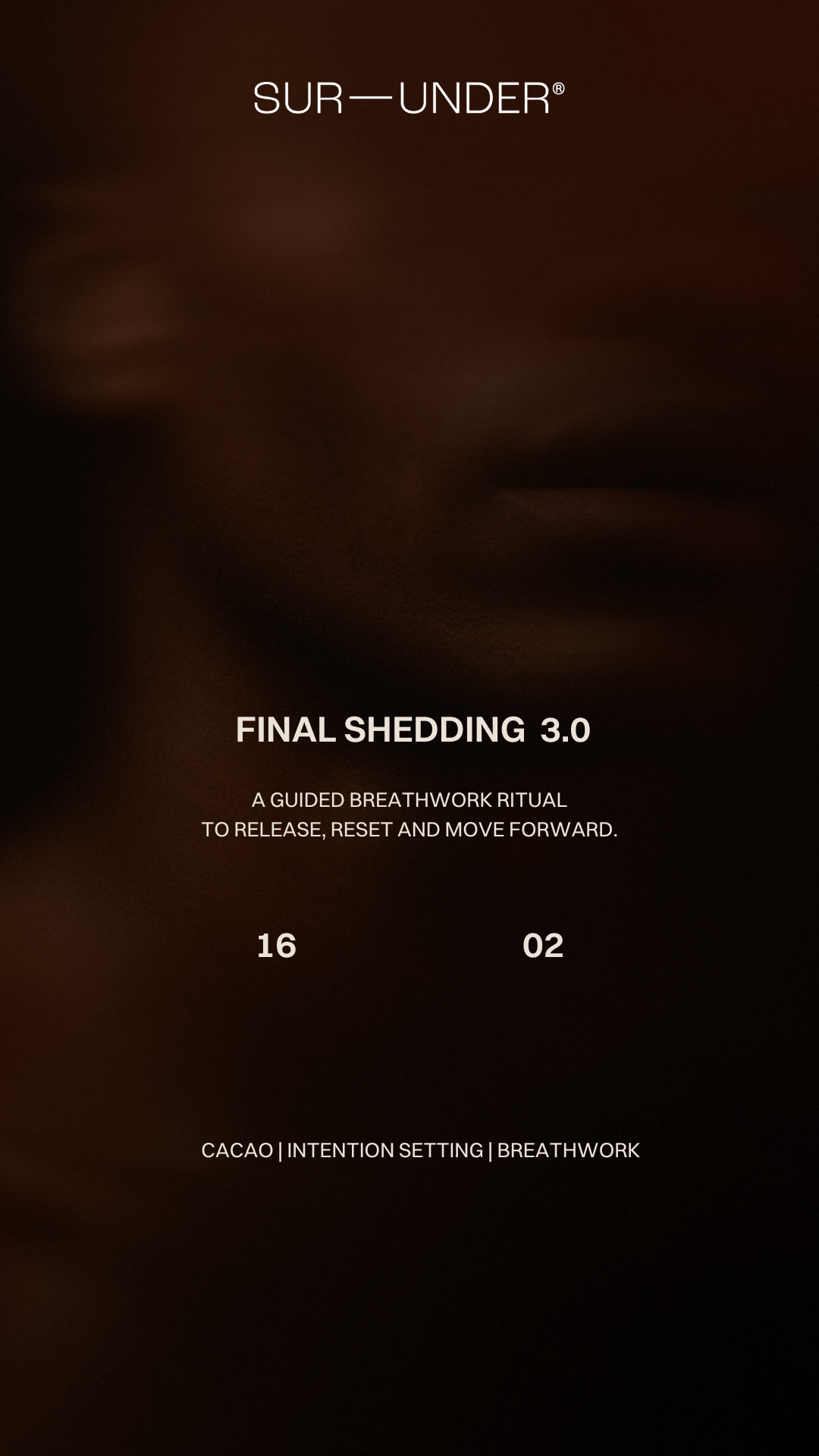 Final shedding, breathwork event