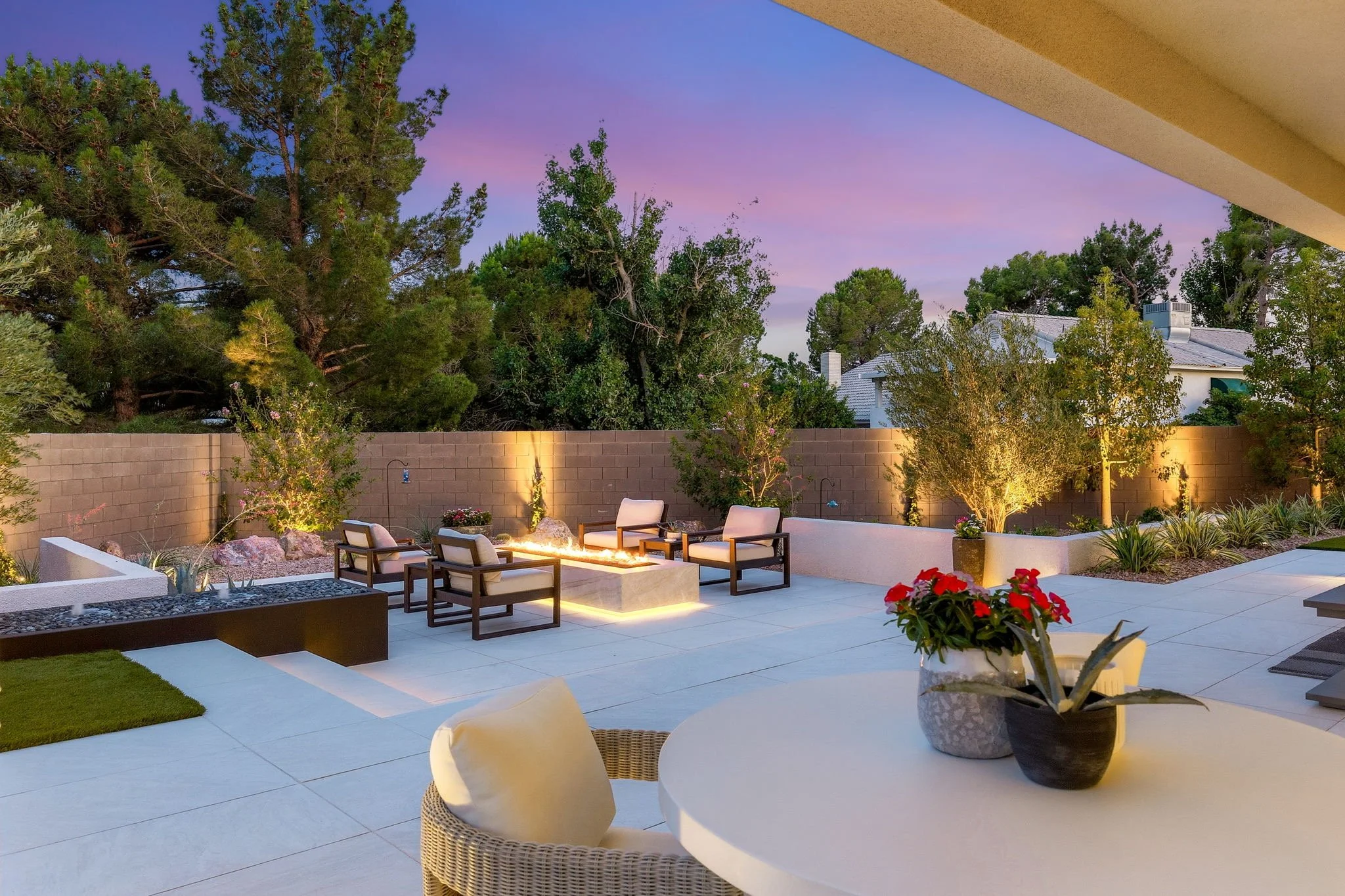 Backyard Paving, Tree Installs, Las Vegas, Residential, Landscape Design and Installations