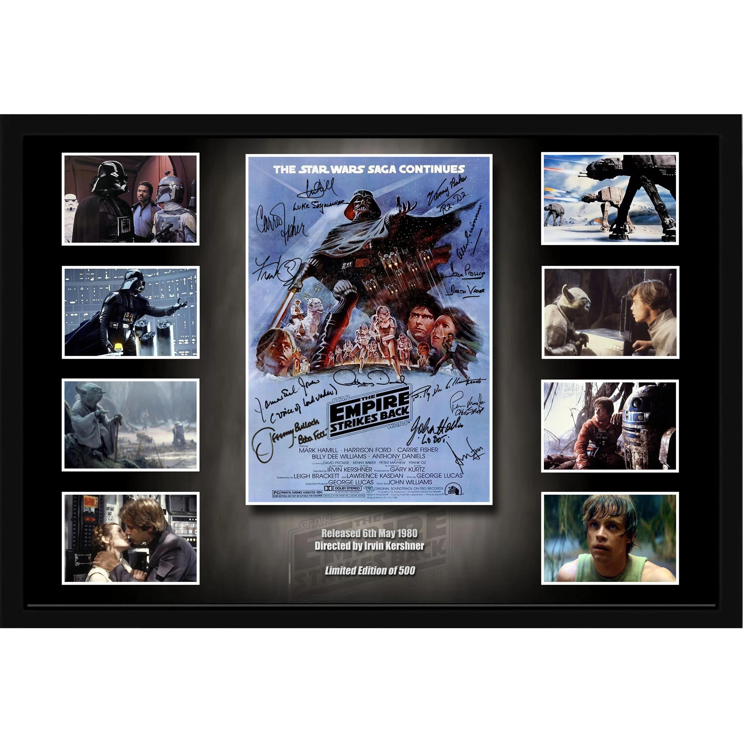 Star Wars 'Empire Strikes Back' Cast Signed & Framed Movie Poster Collage