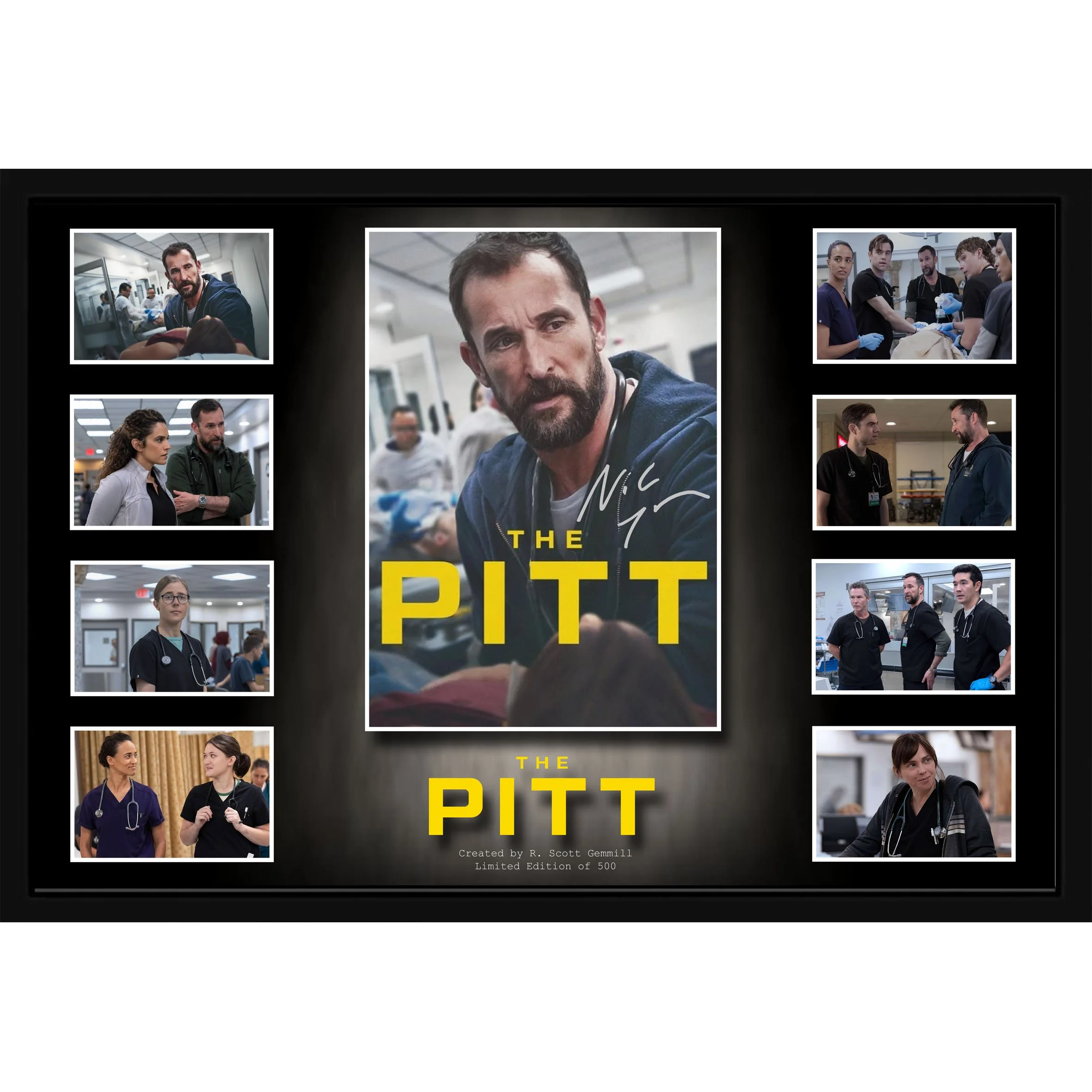 The PITT Noah Wyle Signed & Framed Collage Memorabilia