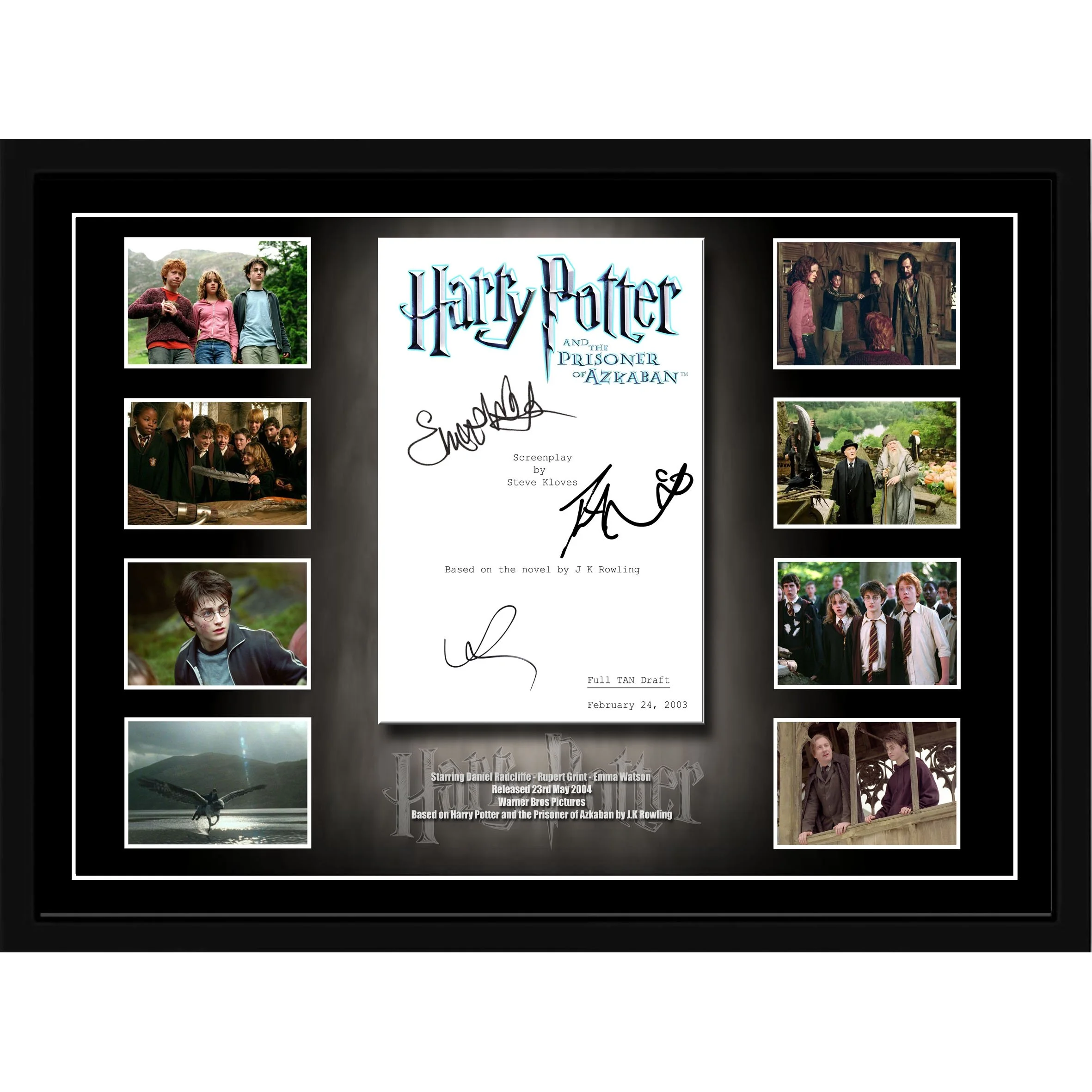 Harry Potter & The Prisoner of Azkaban Framed Movie Script