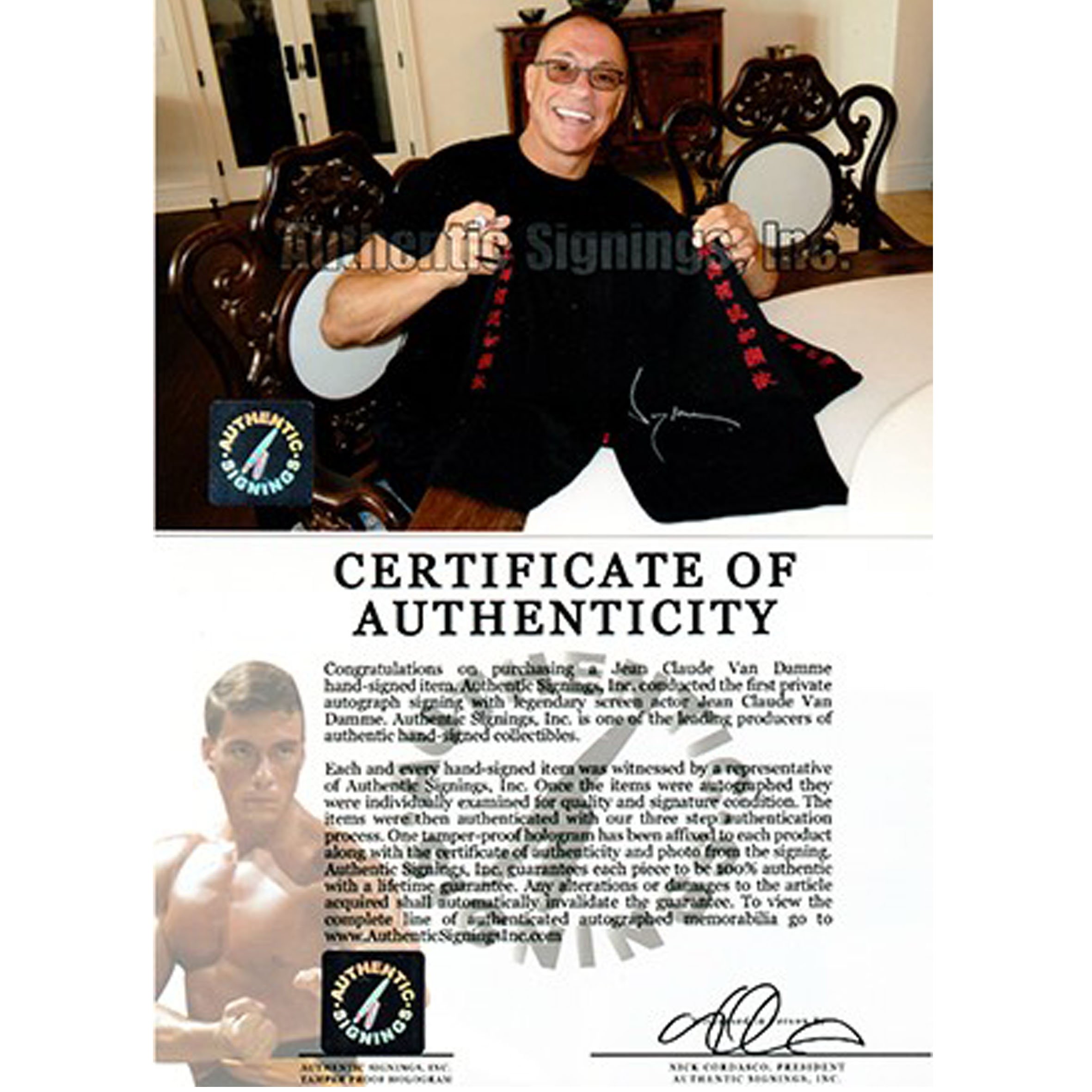 Van damme Trunks ASI COA.jpg