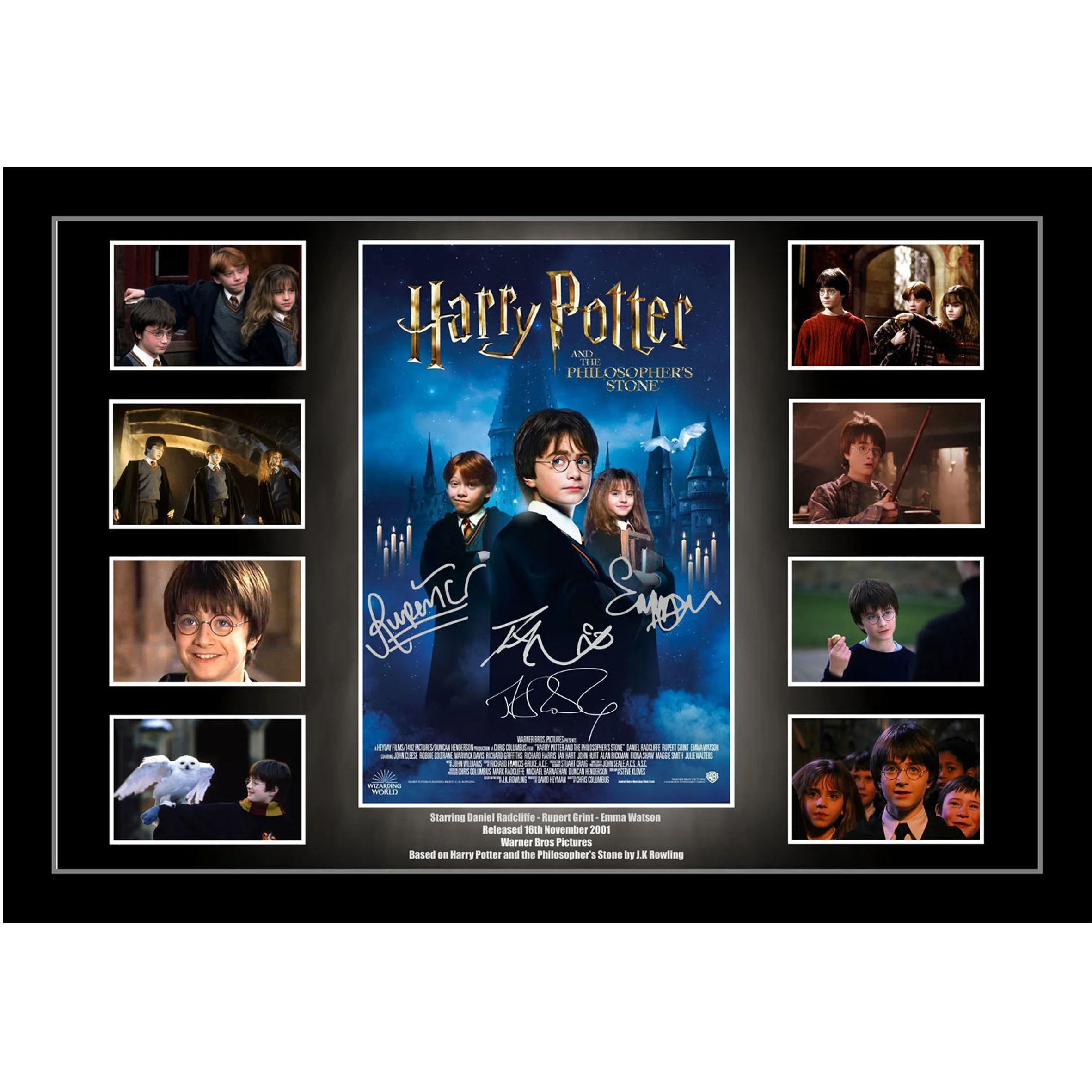 Harry Potter Philosopher's Stone Signed & Framed Movie Poster Memorabilia