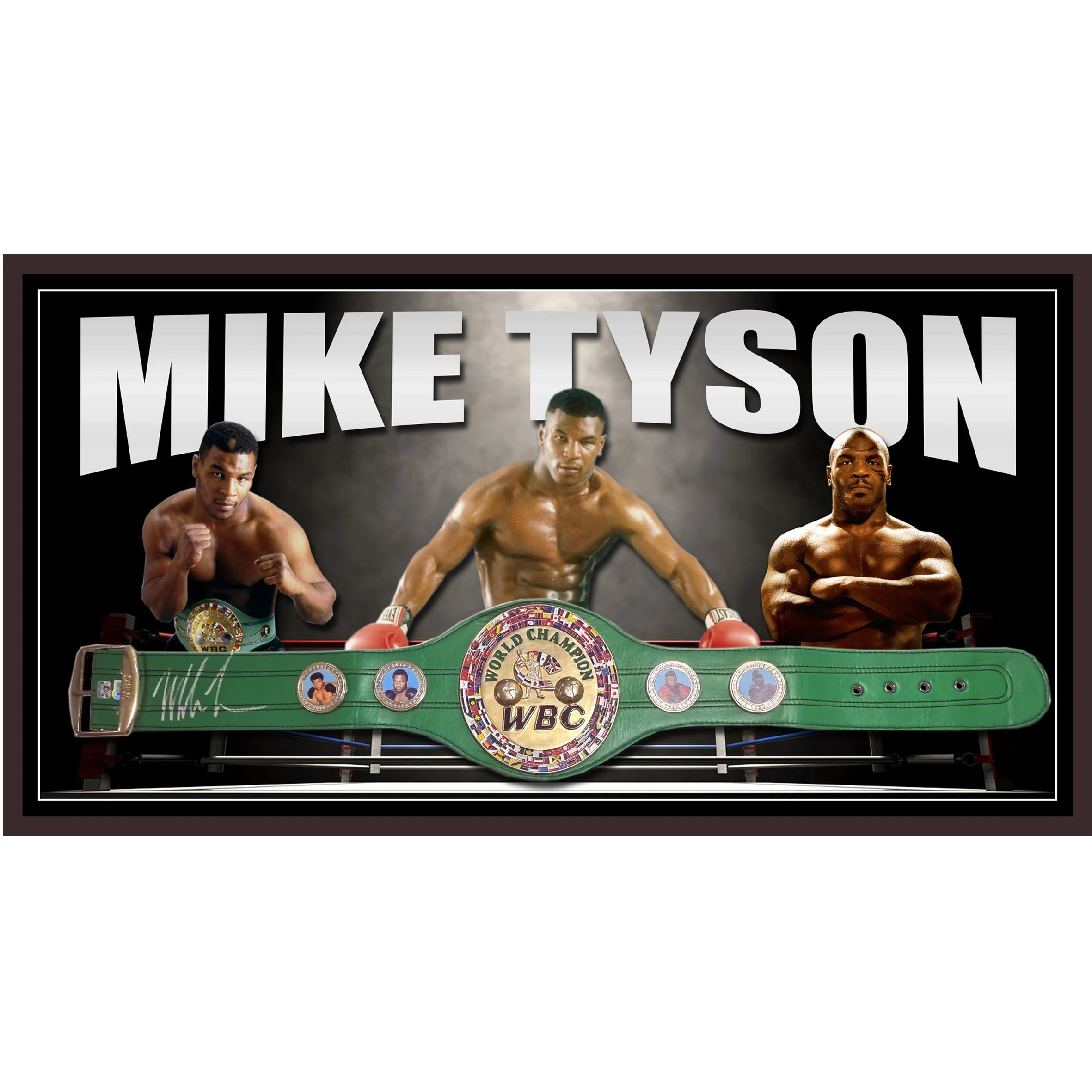 Mike Tyson Hand Signed & Framed Full Size WBC Championship Belt (Beckett BAS)