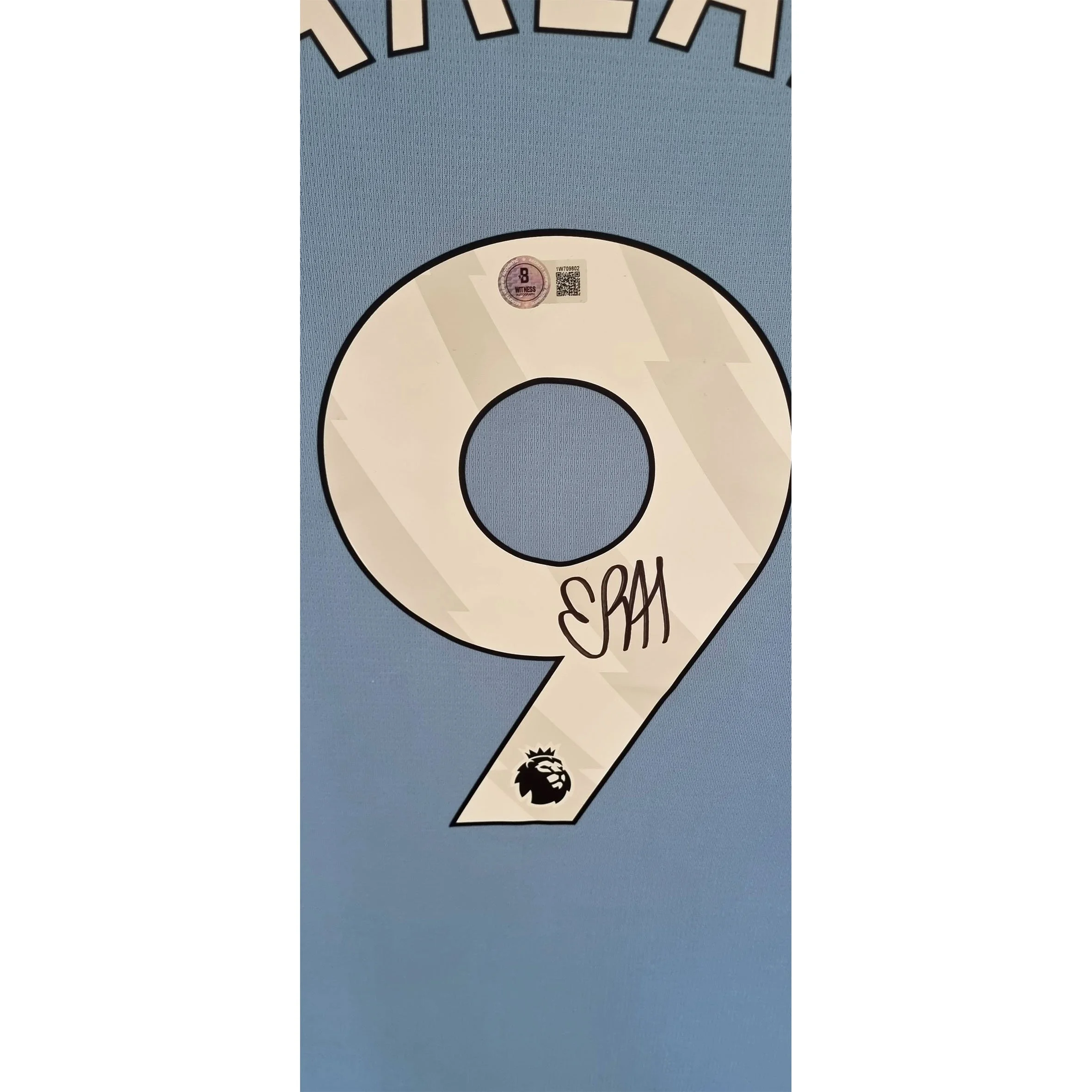 Erling Haaland Signed & Framed Manchester City Jersey Number 9.jpg