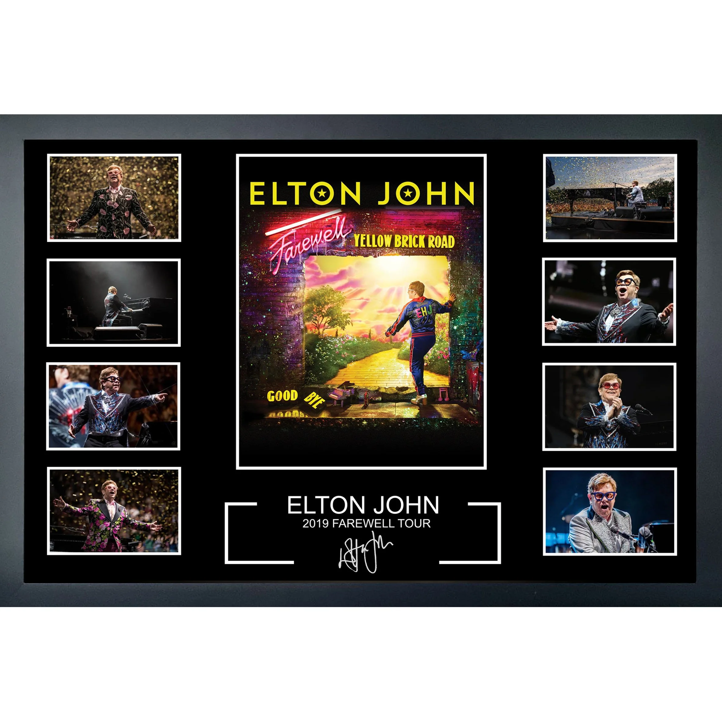 Elton John Collage Framed Yellow Brick Road Farewell.jpg