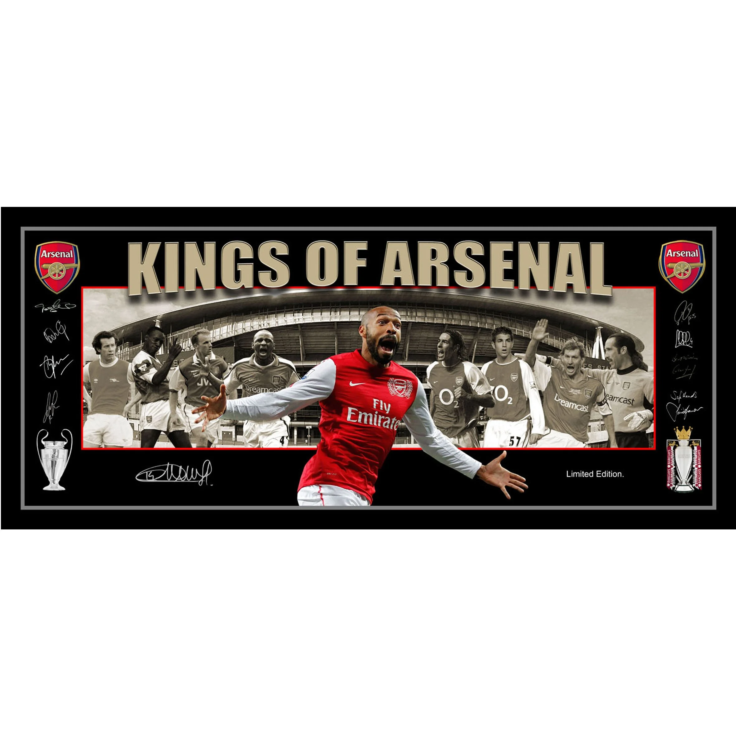 'Kings of Arsenal' Greats of Arsenal Framed Memorabilia