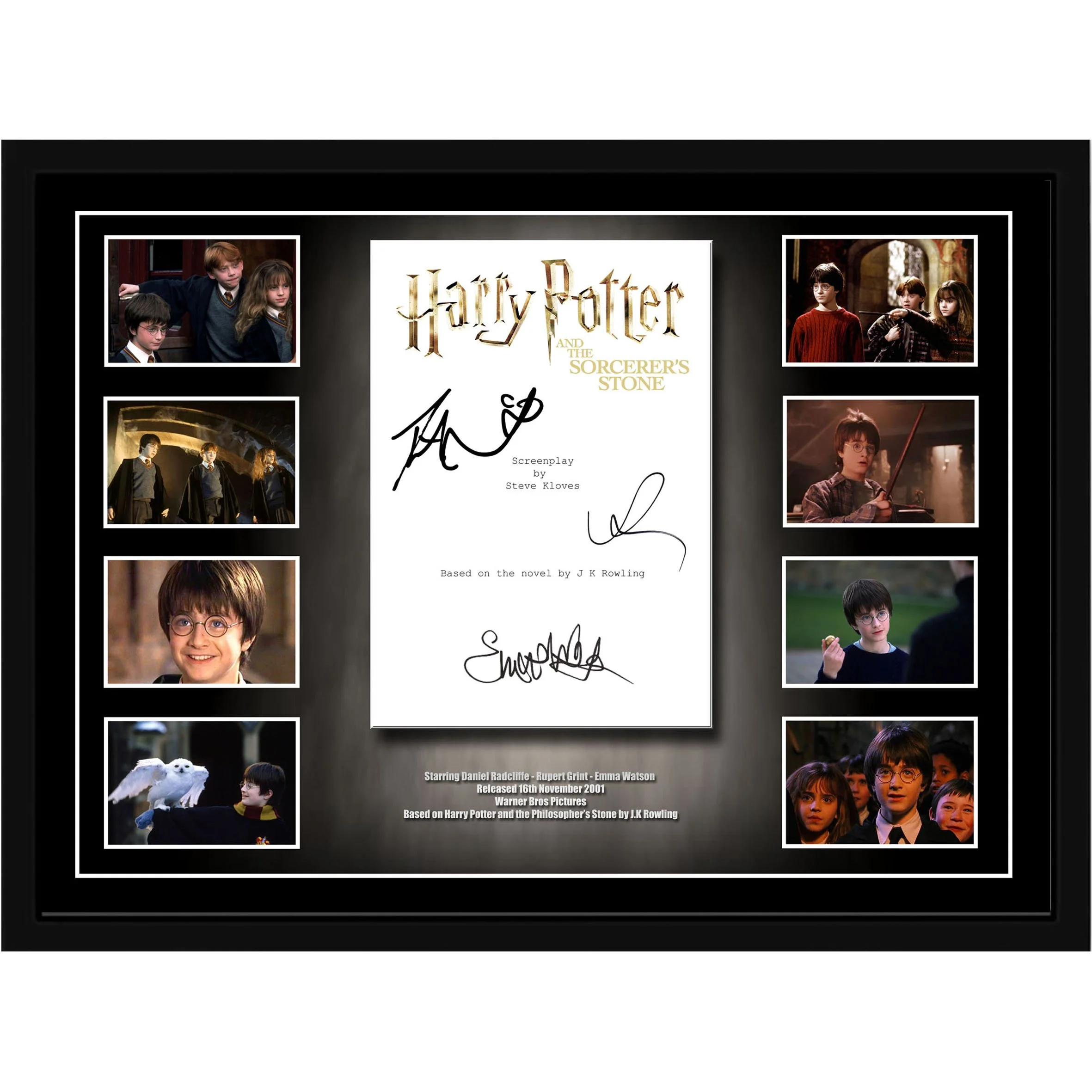 Harry Potter & The Sorcerers Stone Framed Movie Script