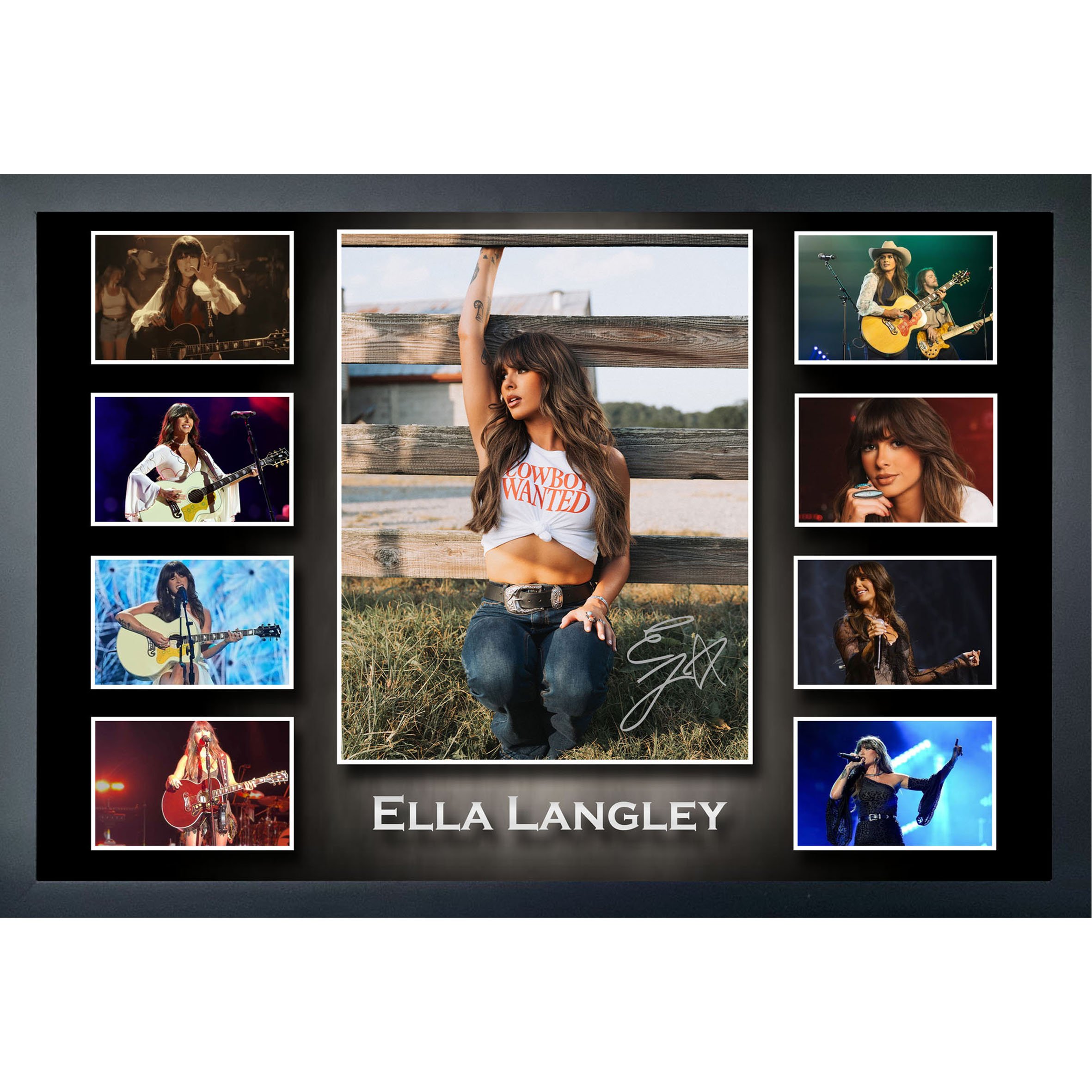 Ella Langley Choosin Texas Signed & Framed Print Memorabilia - Country Music